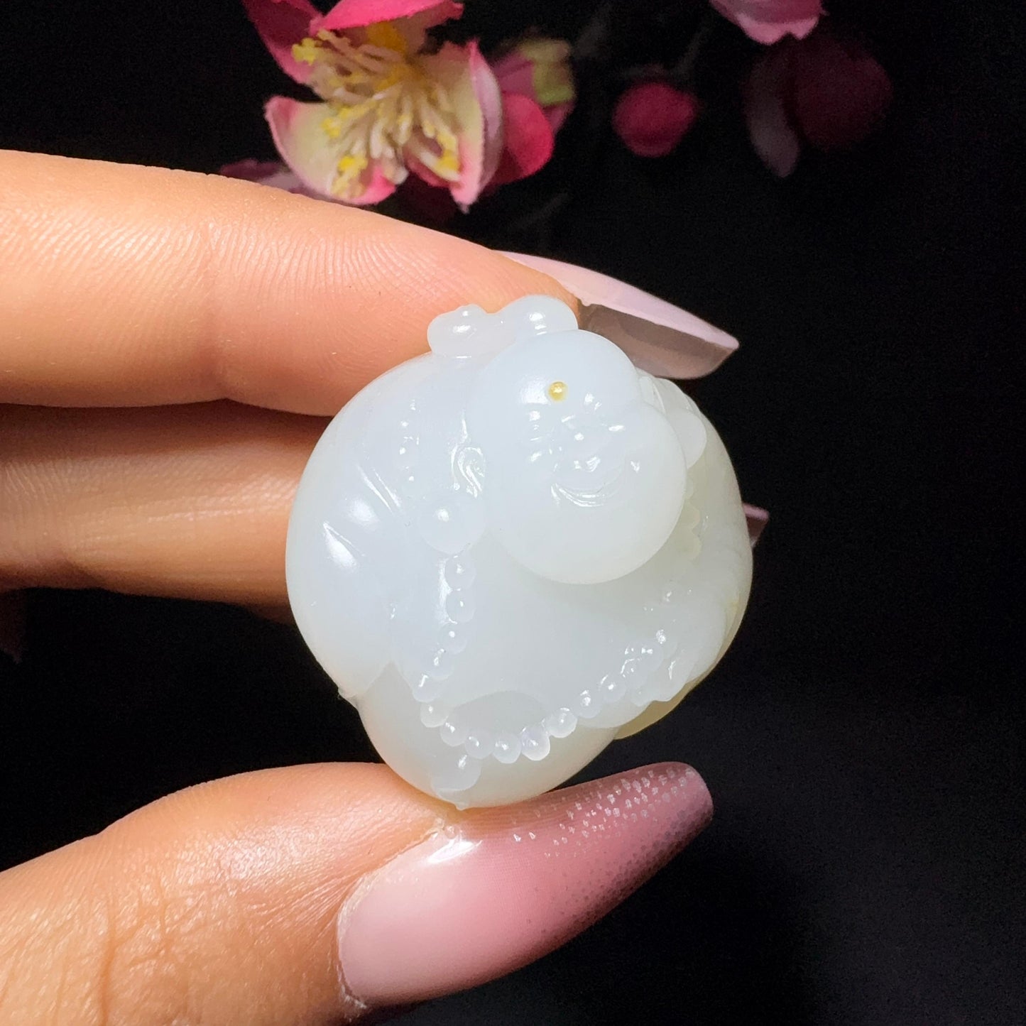 和田玉籽料挂件佛(28.8g)