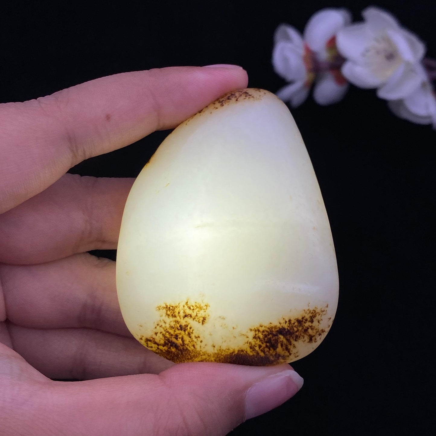 和田玉秋梨皮籽料原石(76g)