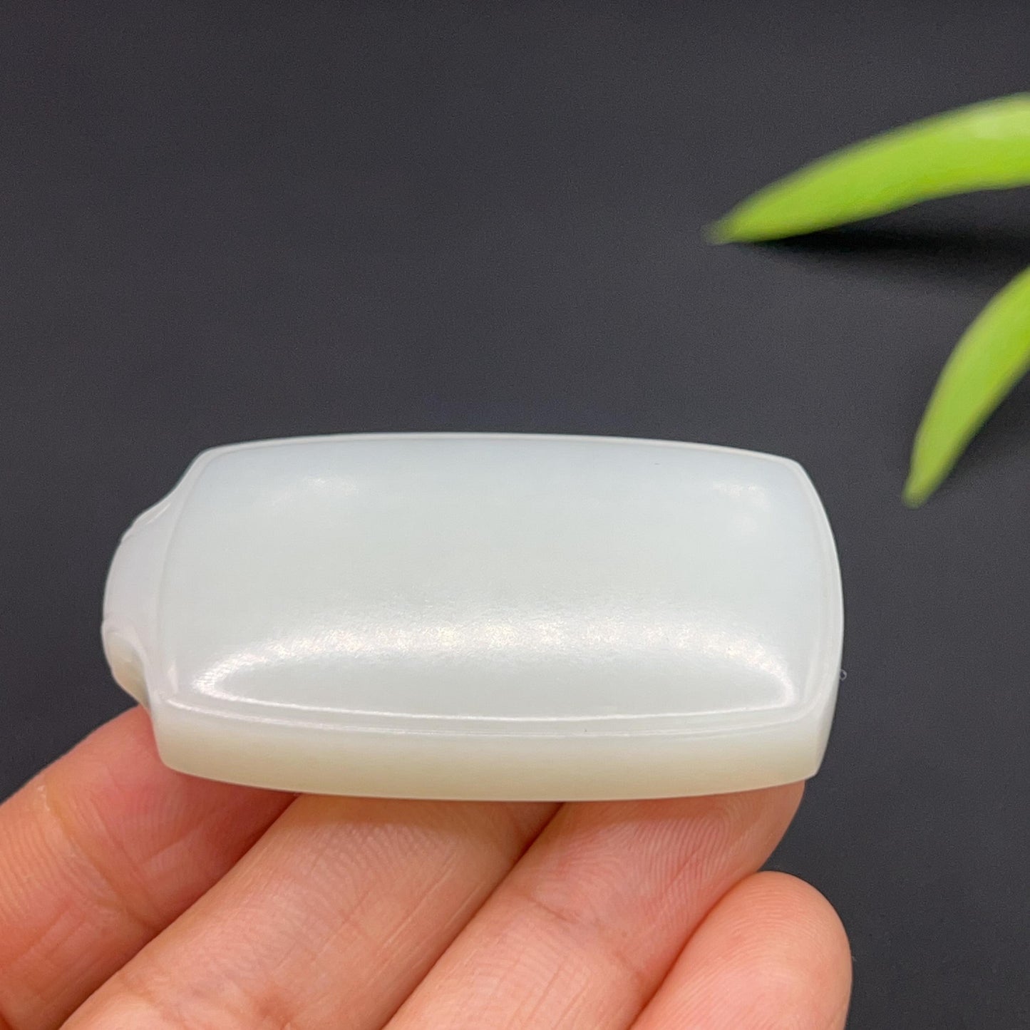 和田玉羊脂白玉平安无事牌玉牌(33.44g)
