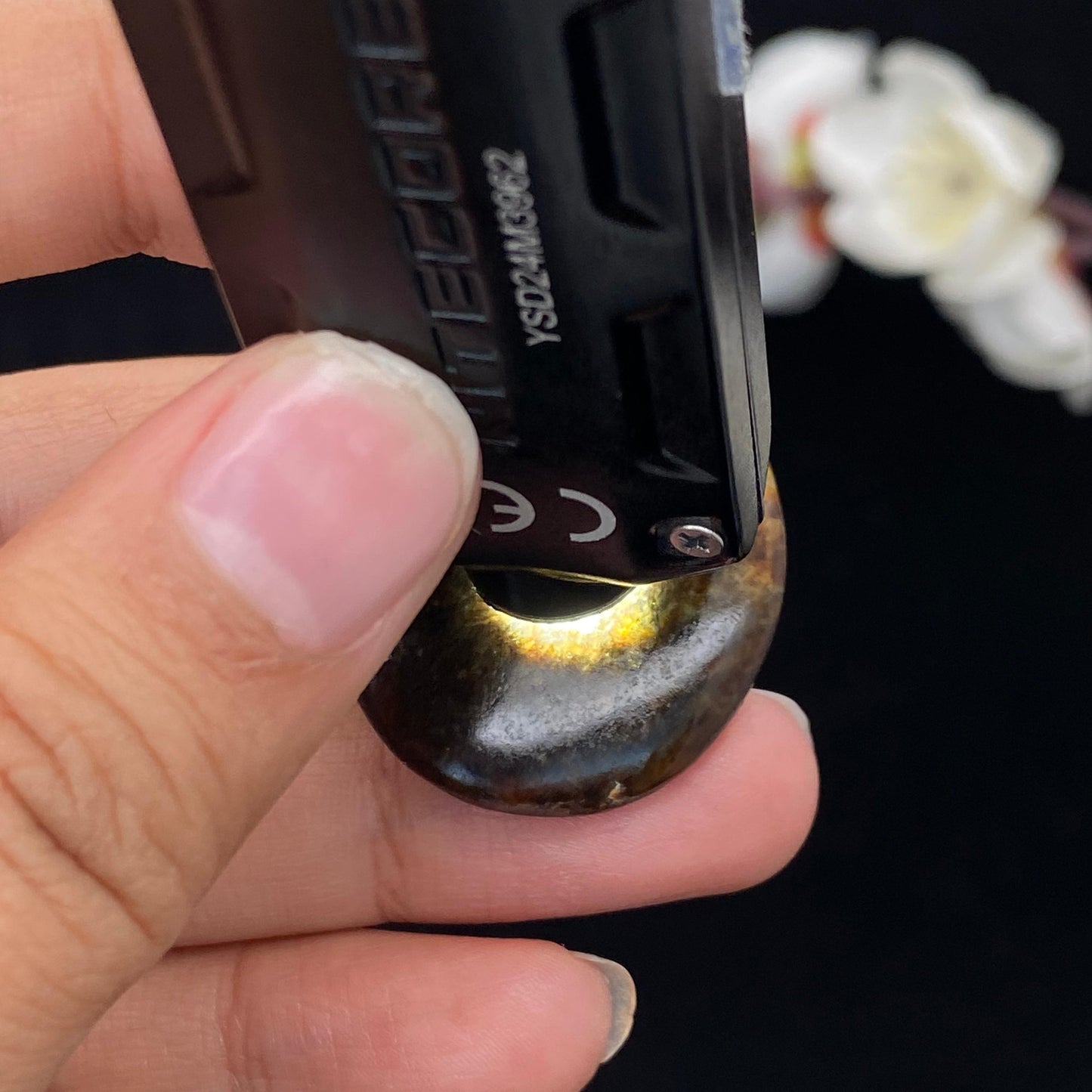 和田玉黑黄皮青花底籽料吊坠籽(11.9g)