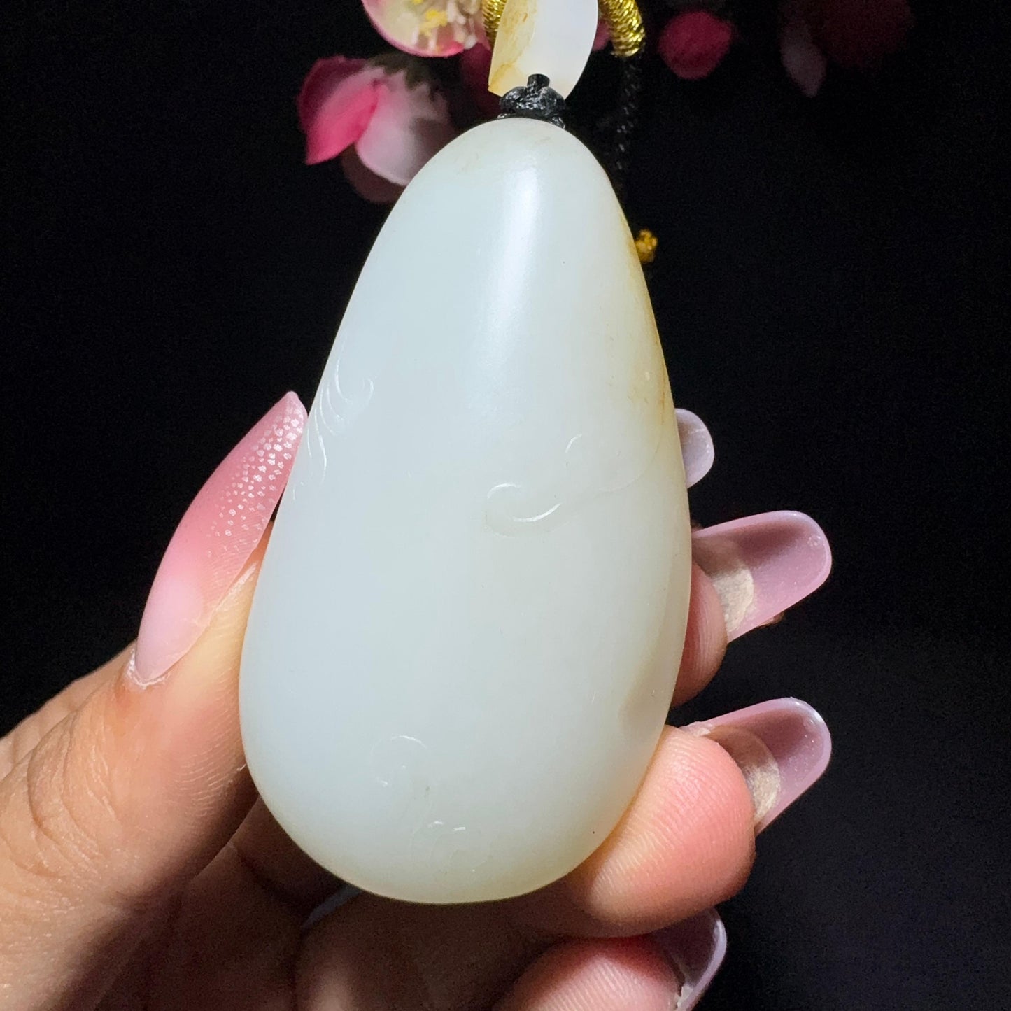 和田玉籽料观音挂件(50.8g)