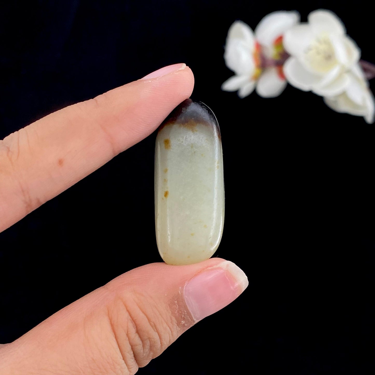 和田玉黑黄皮籽料原石(17.3g)