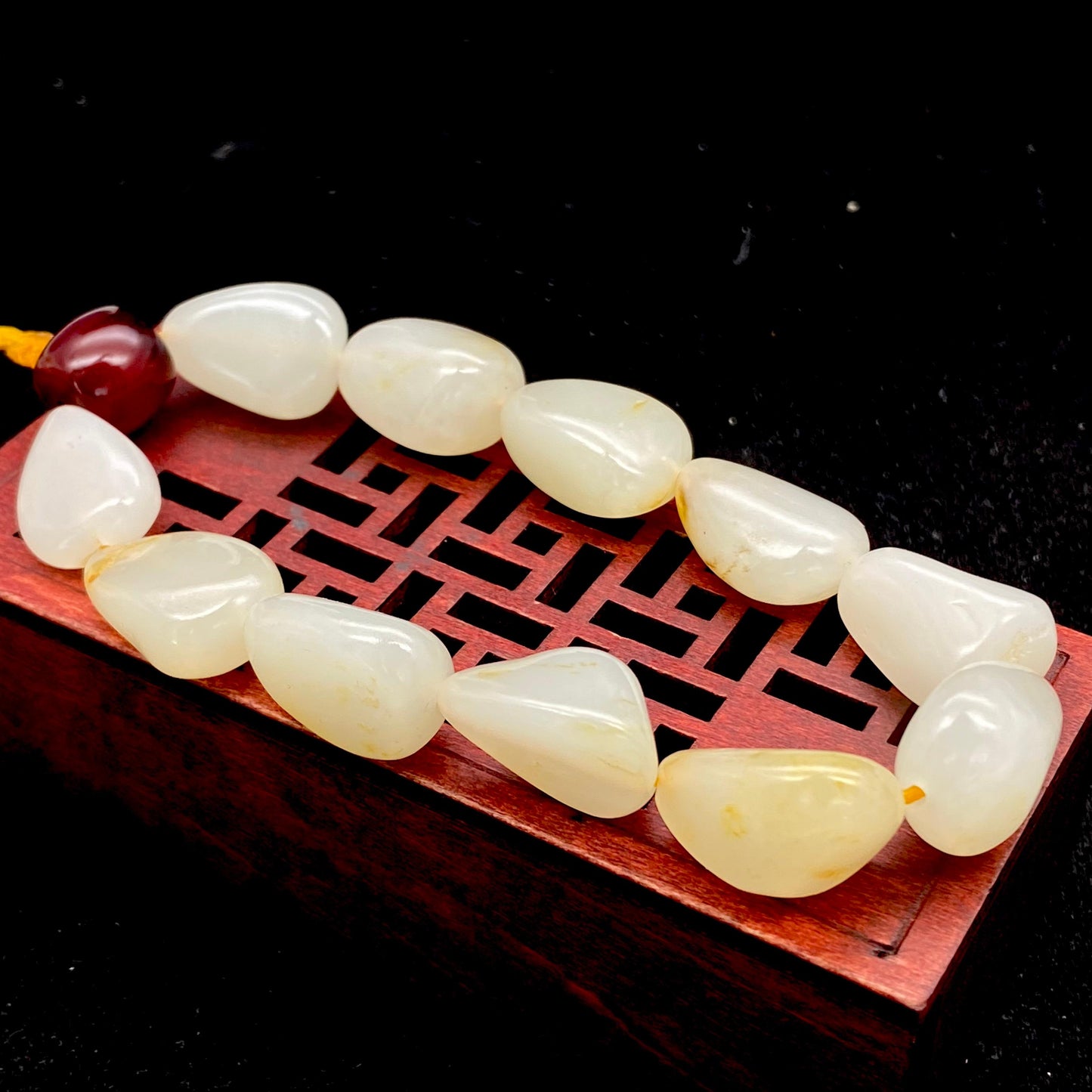 和田玉黄皮【精品手串】(39.8g)