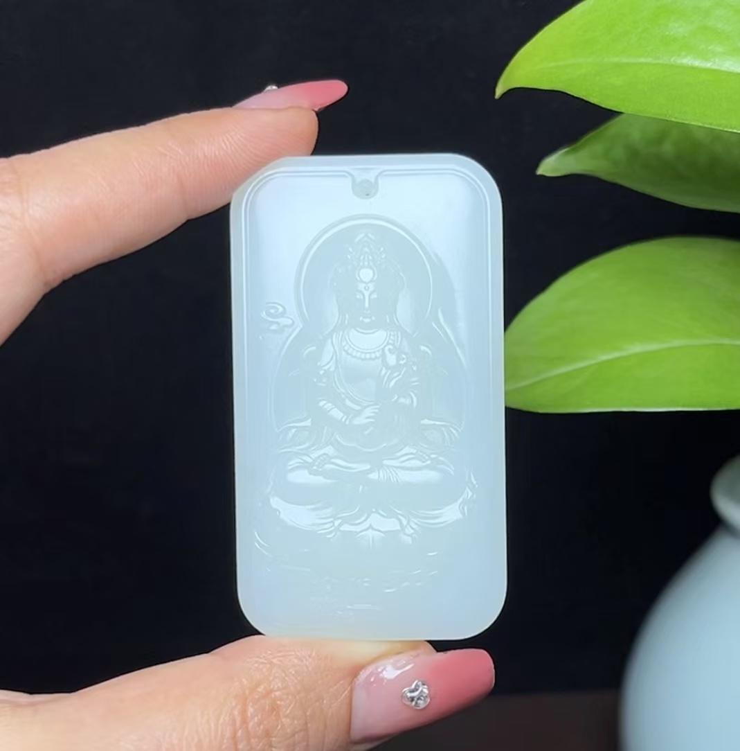和田羊脂玉观音(54.5g)