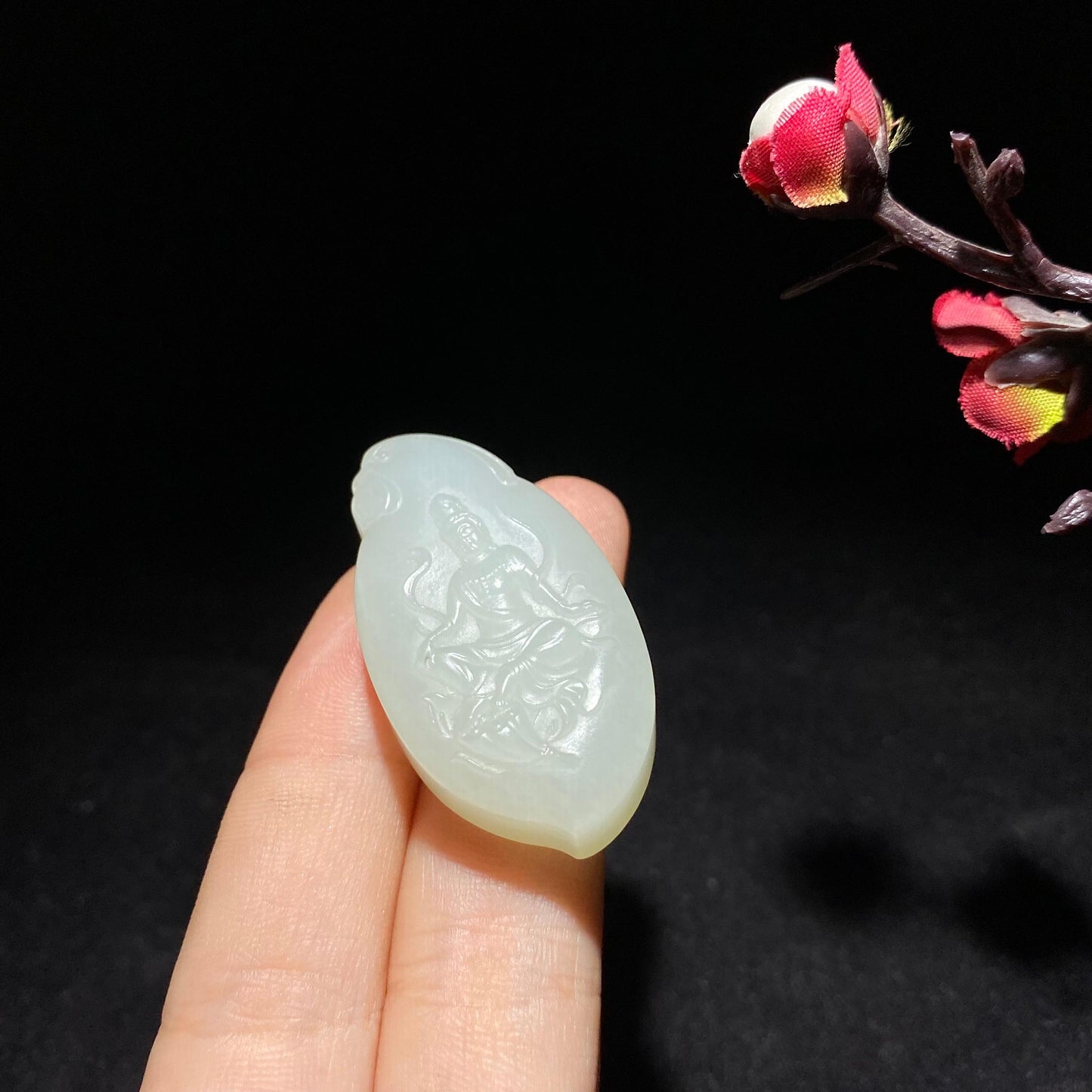 和田山料白玉观音挂件(19.8g)
