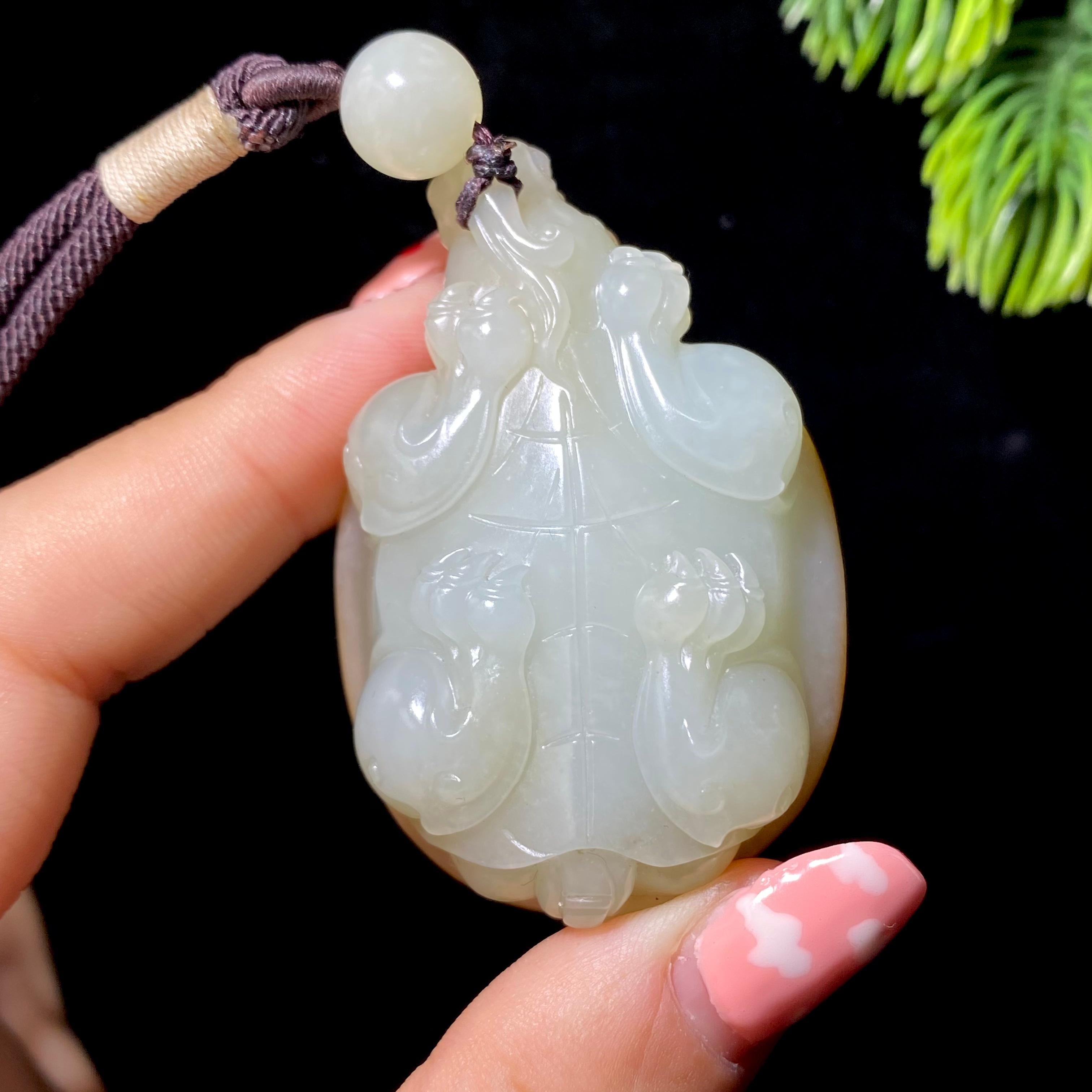 和田玉籽料龙龟（58.4g） – 厚德载玉