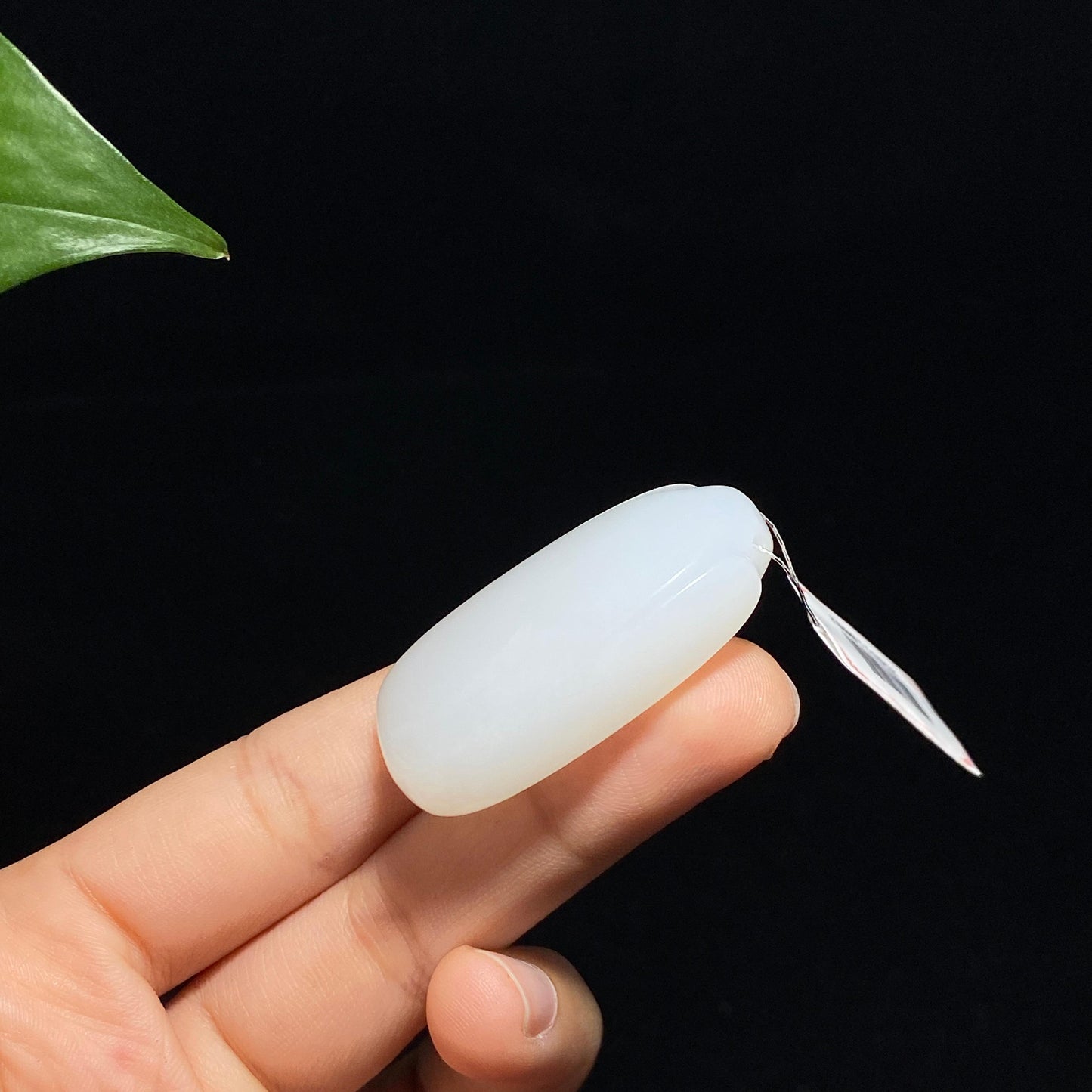 和田羊脂白玉平安无事牌(23.5g)