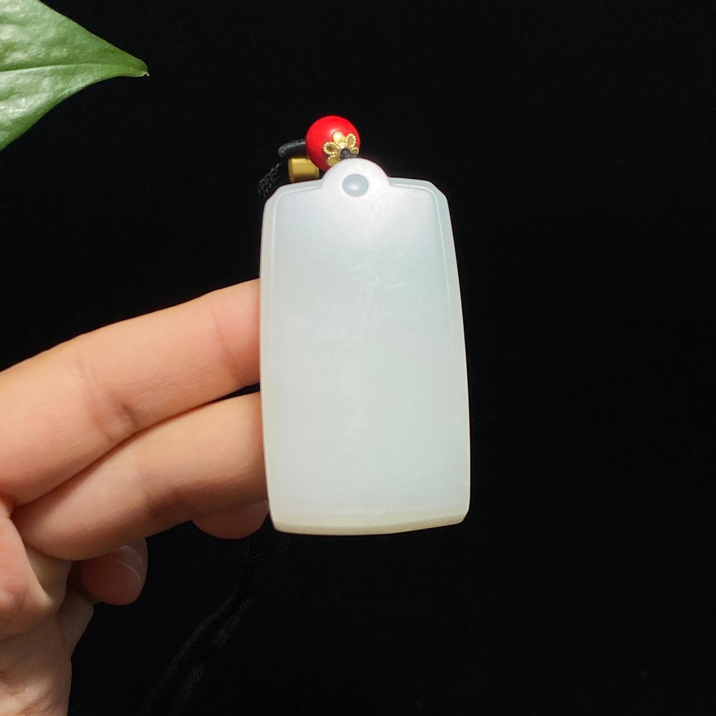 高品质和玉羊脂白玉平安无事牌(45.3g)