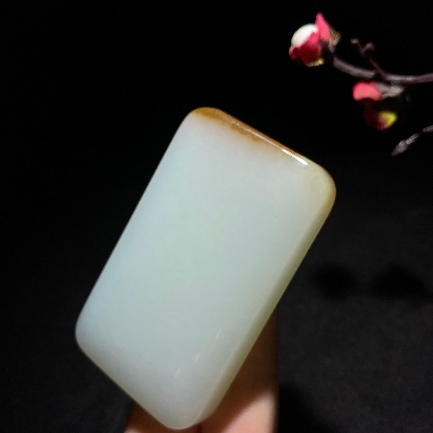 传承精品糖白玉无事牌(85.5g)
