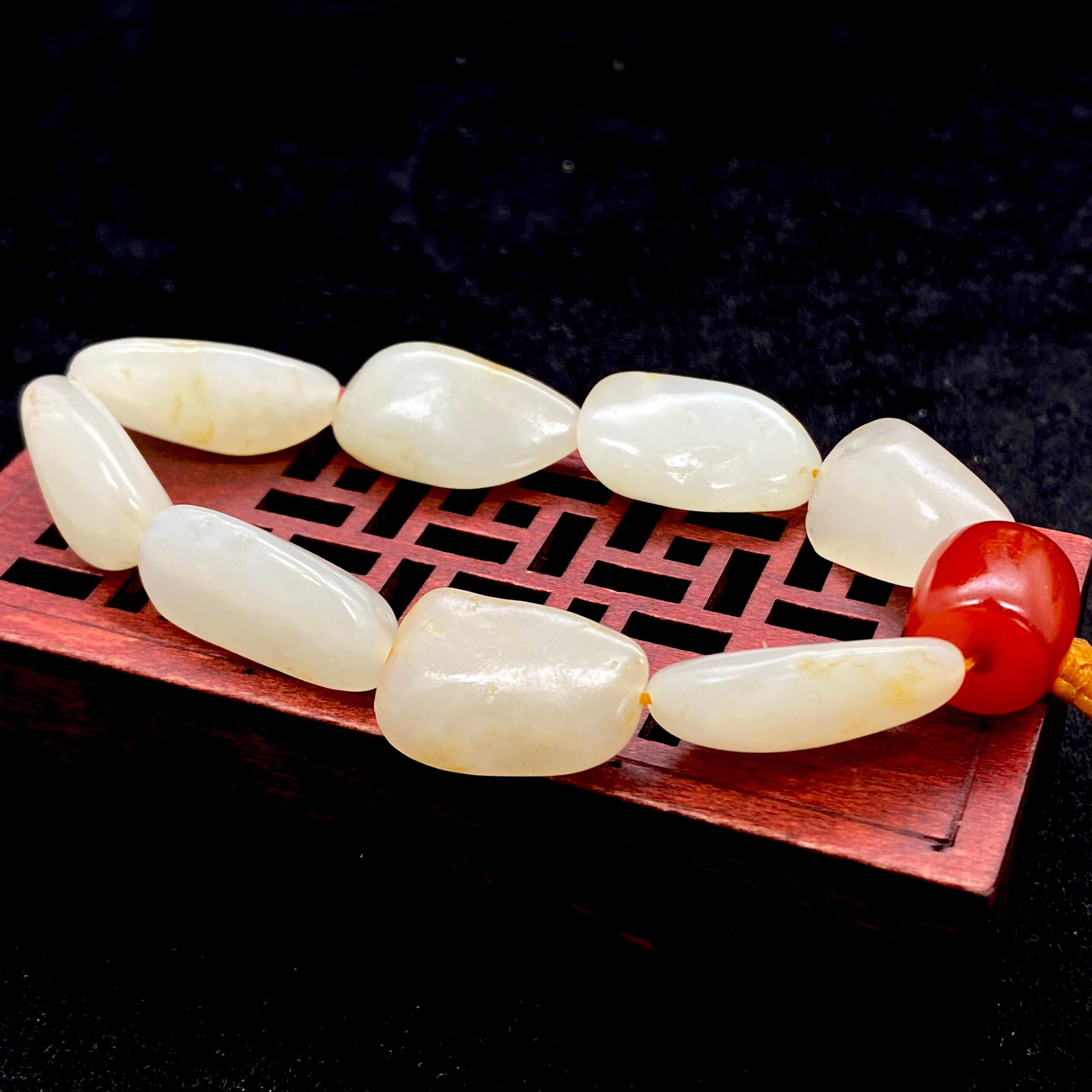 和田玉洒金皮【精品手串】(36.3g)