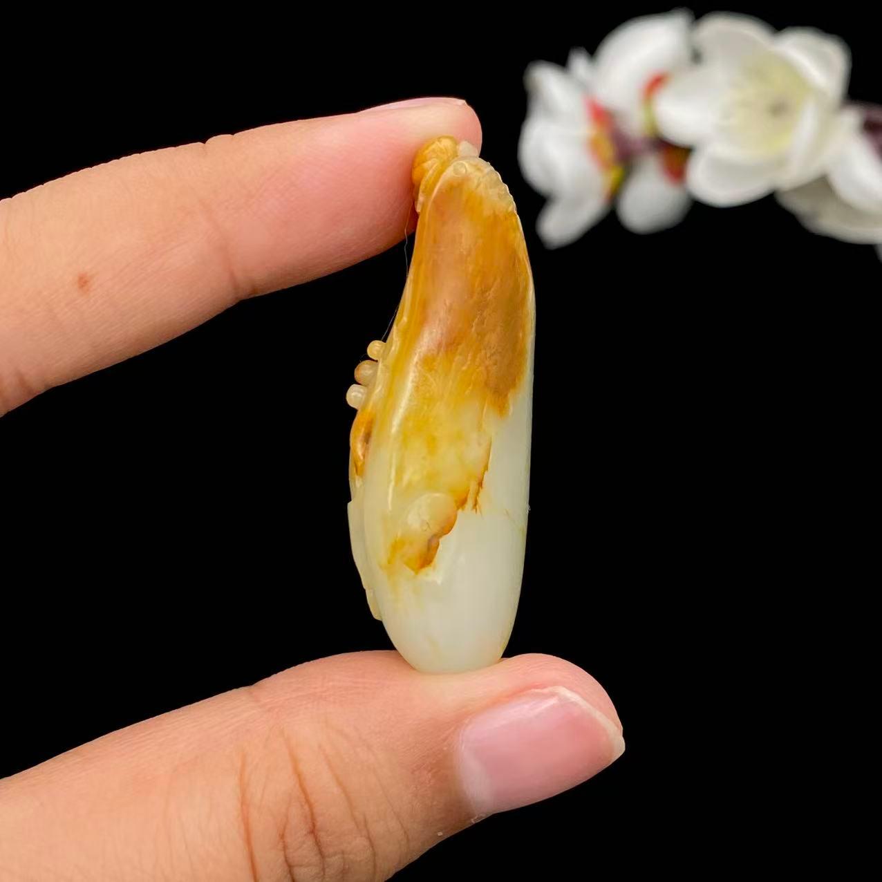 和田玉籽料【呱呱来财】(17.3g)