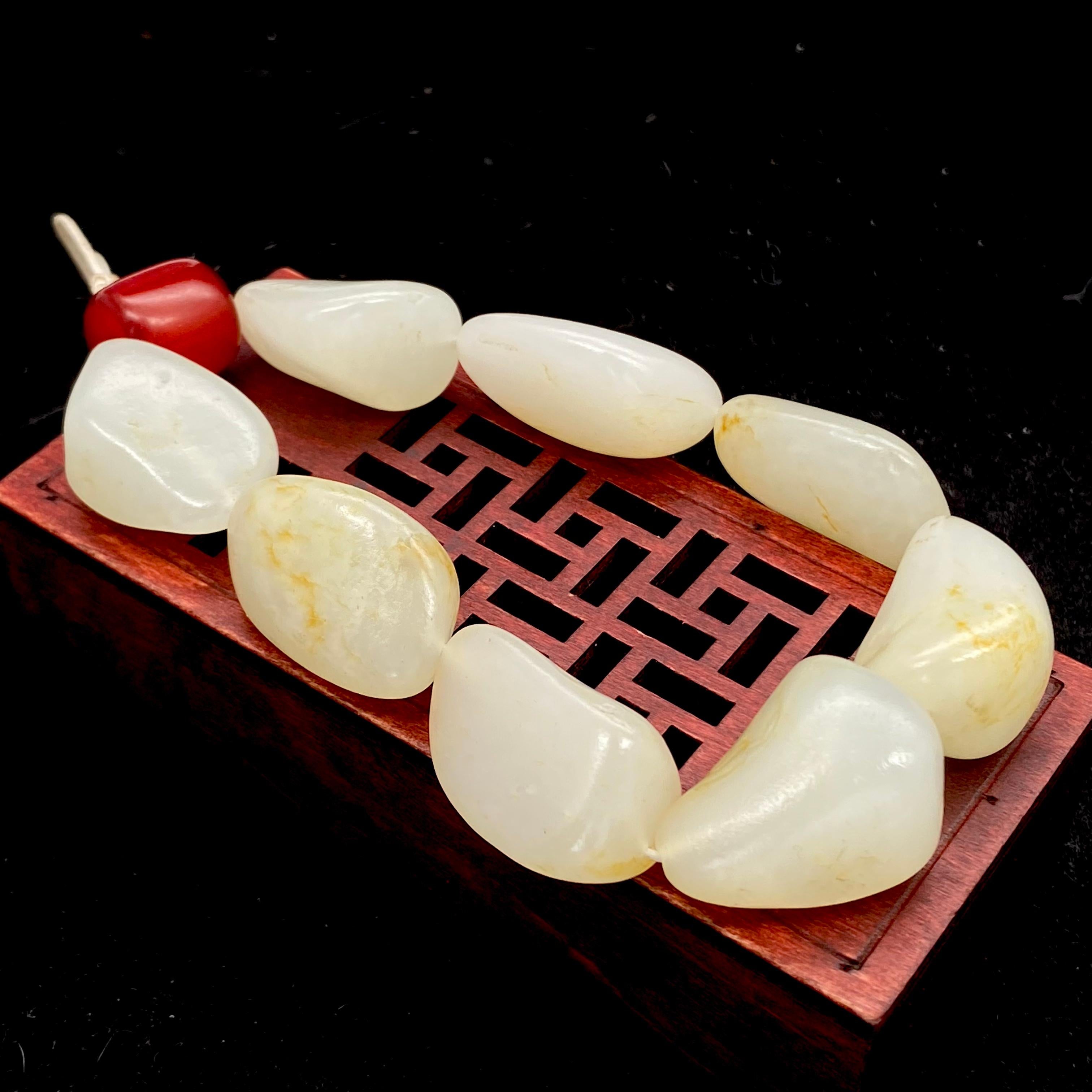 和田玉黄皮【精品手串】(62.4g)