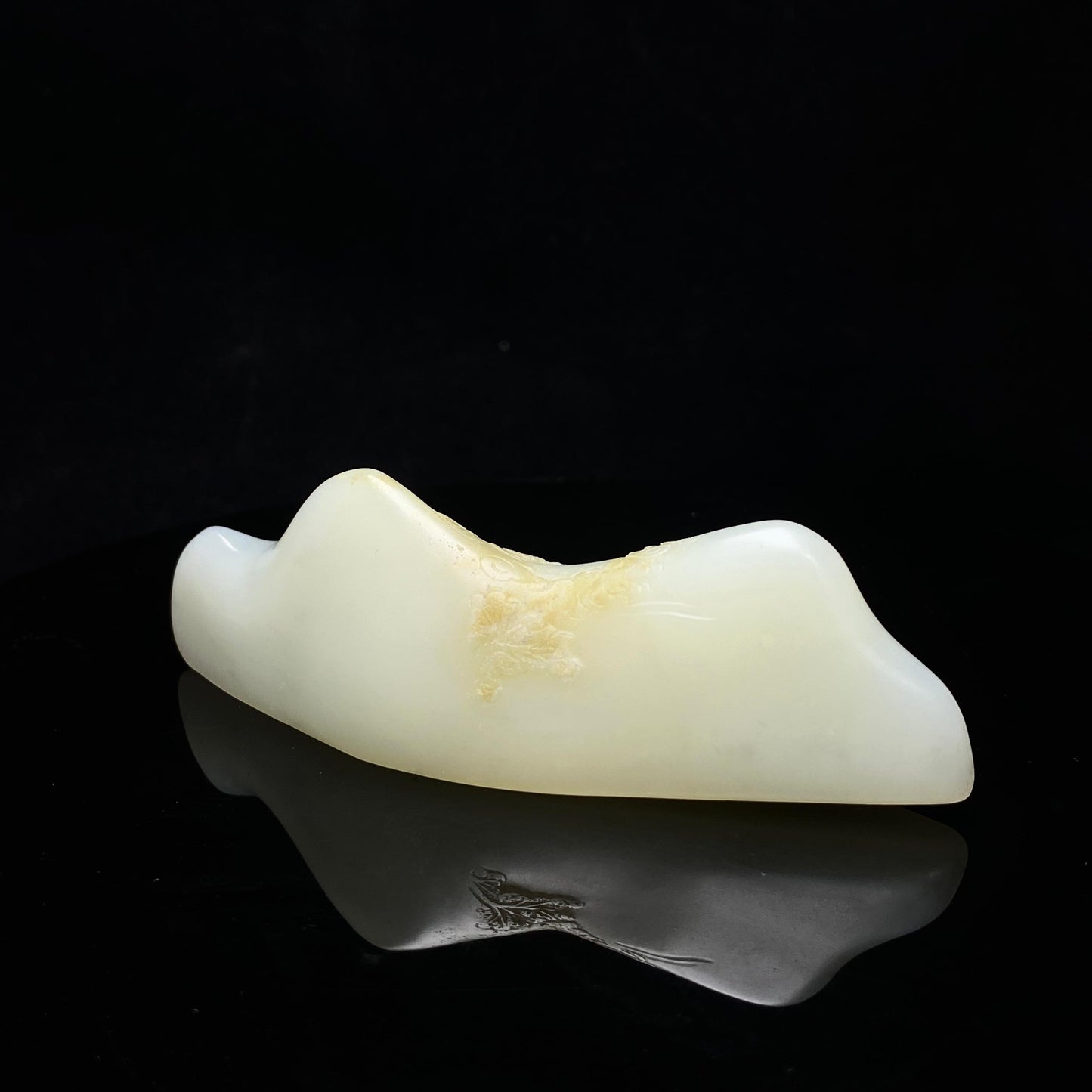 和田玉米达料山水摆件(笔架)(55.5g)