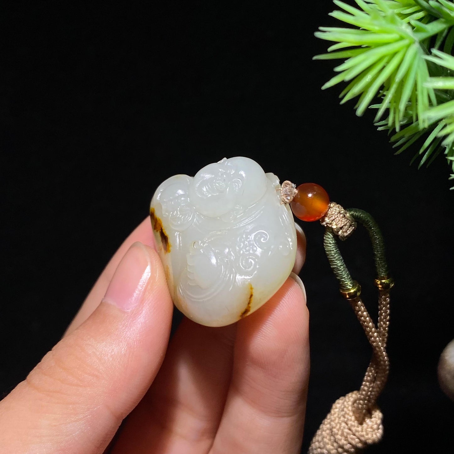 和田玉籽料佛公(20.3g)