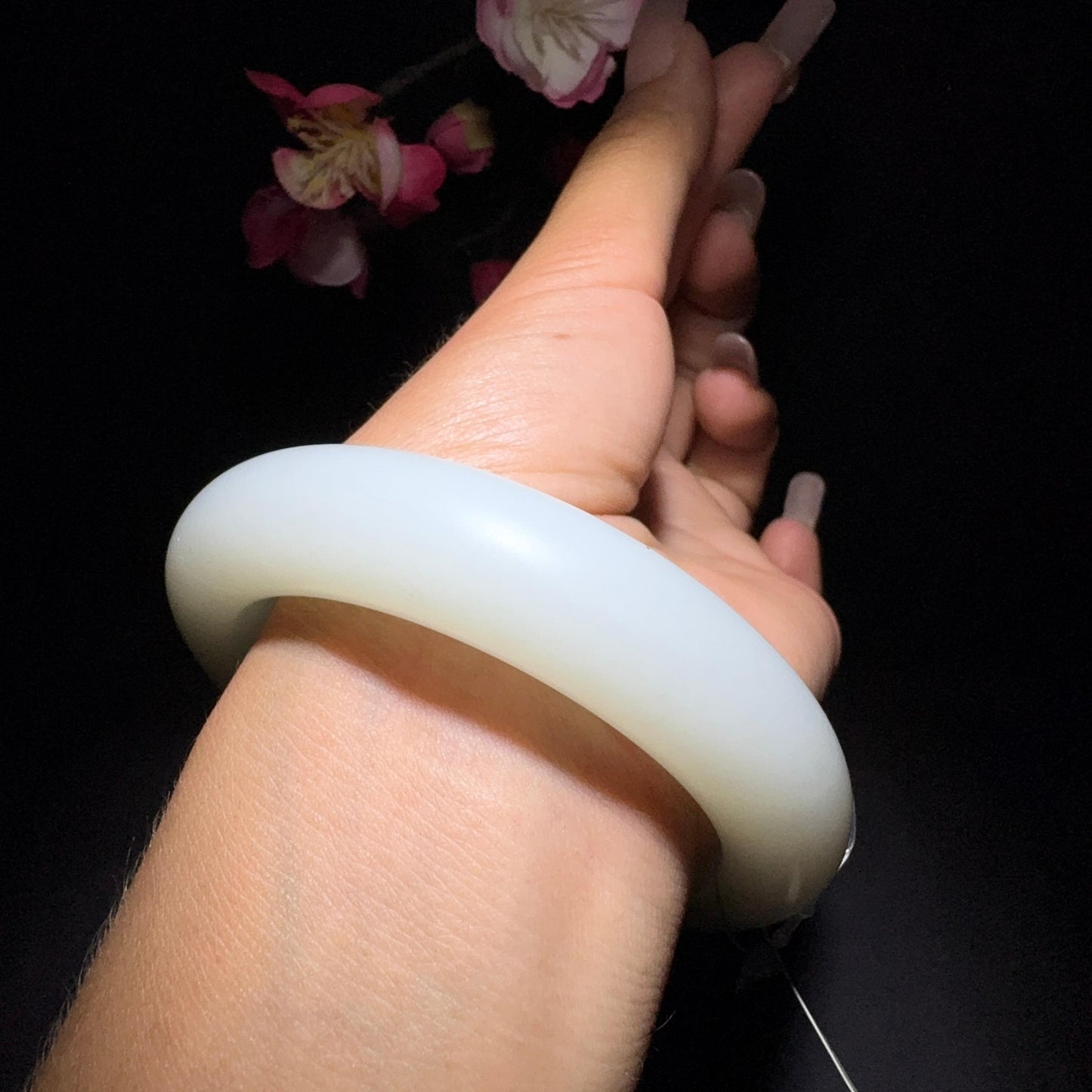 和田玉白玉手镯(103.5g)