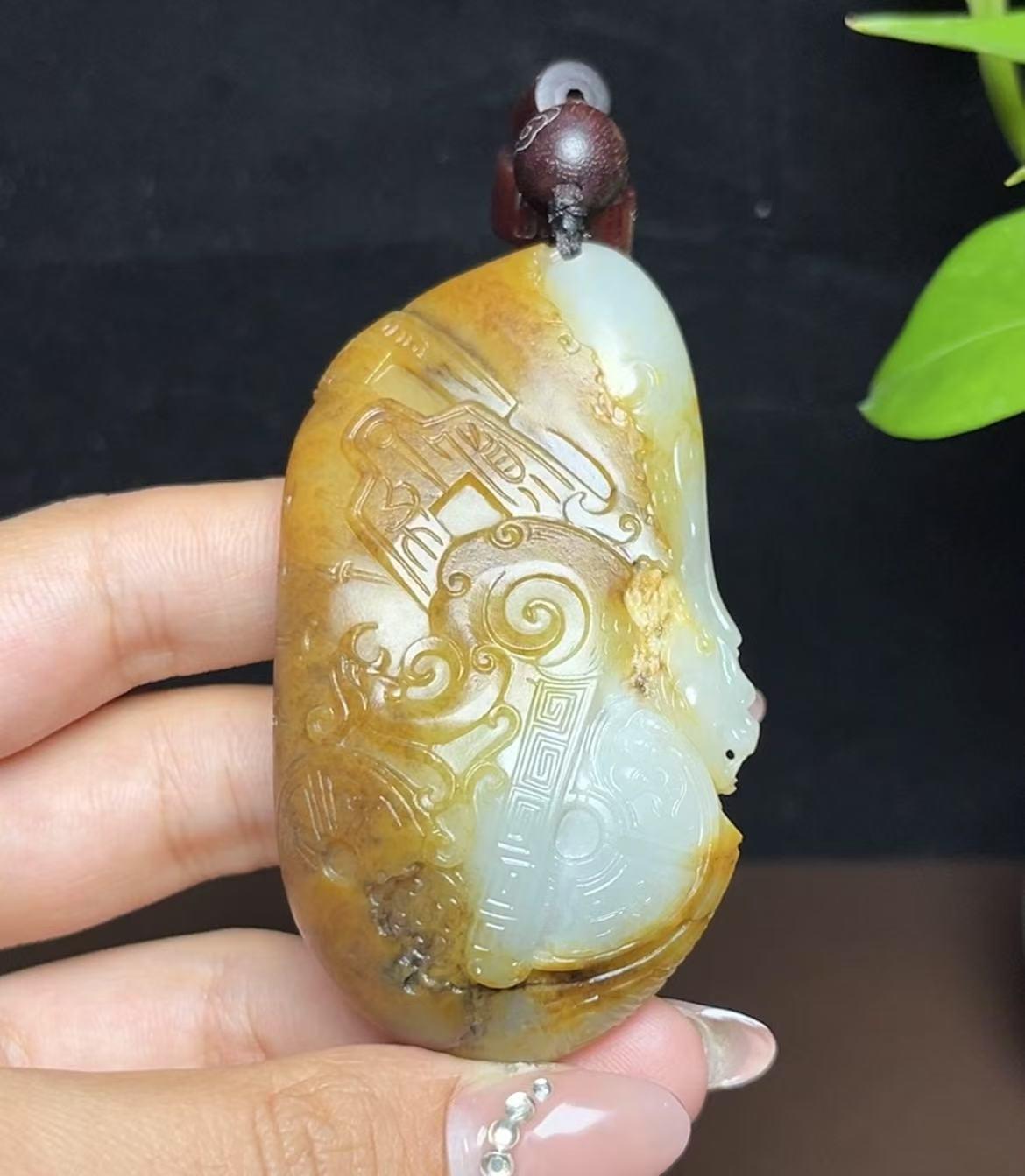 新疆和田玉籽料貔貅手把件(111.7g)