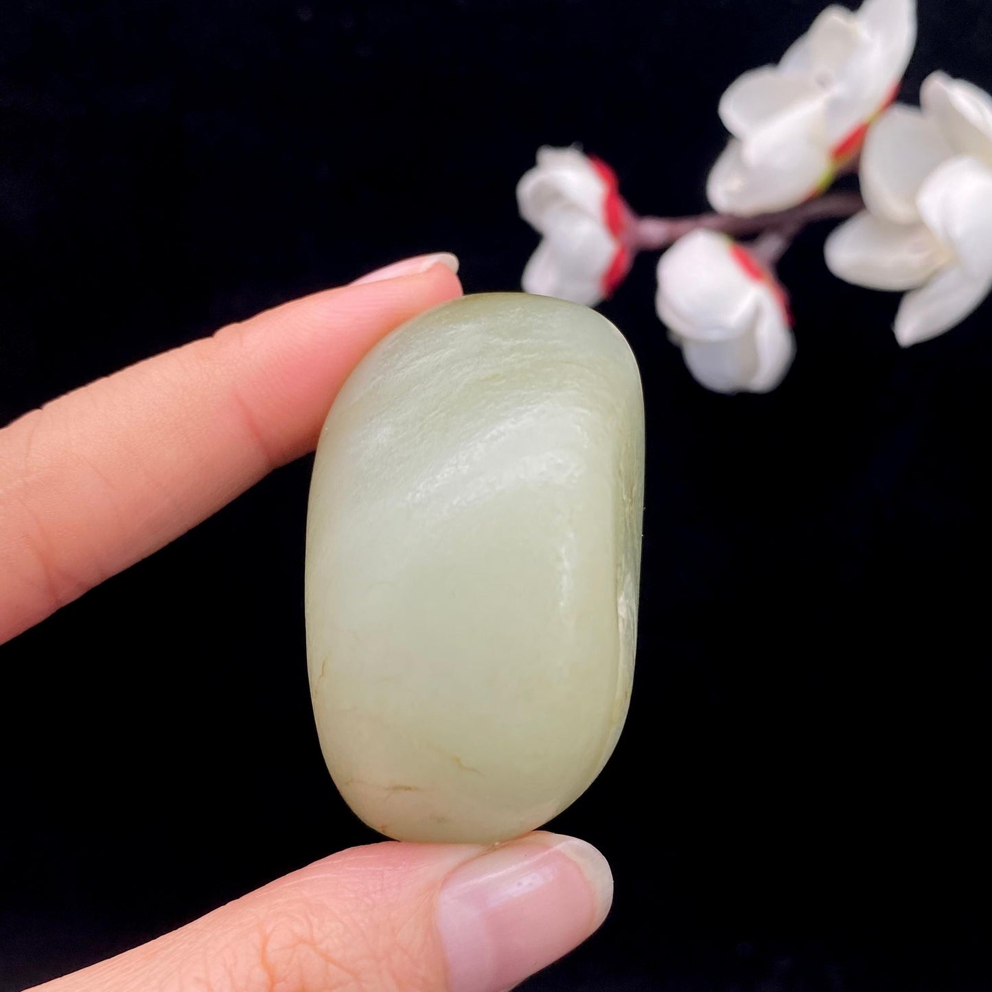 和田玉青白玉籽料原石(63.3g)