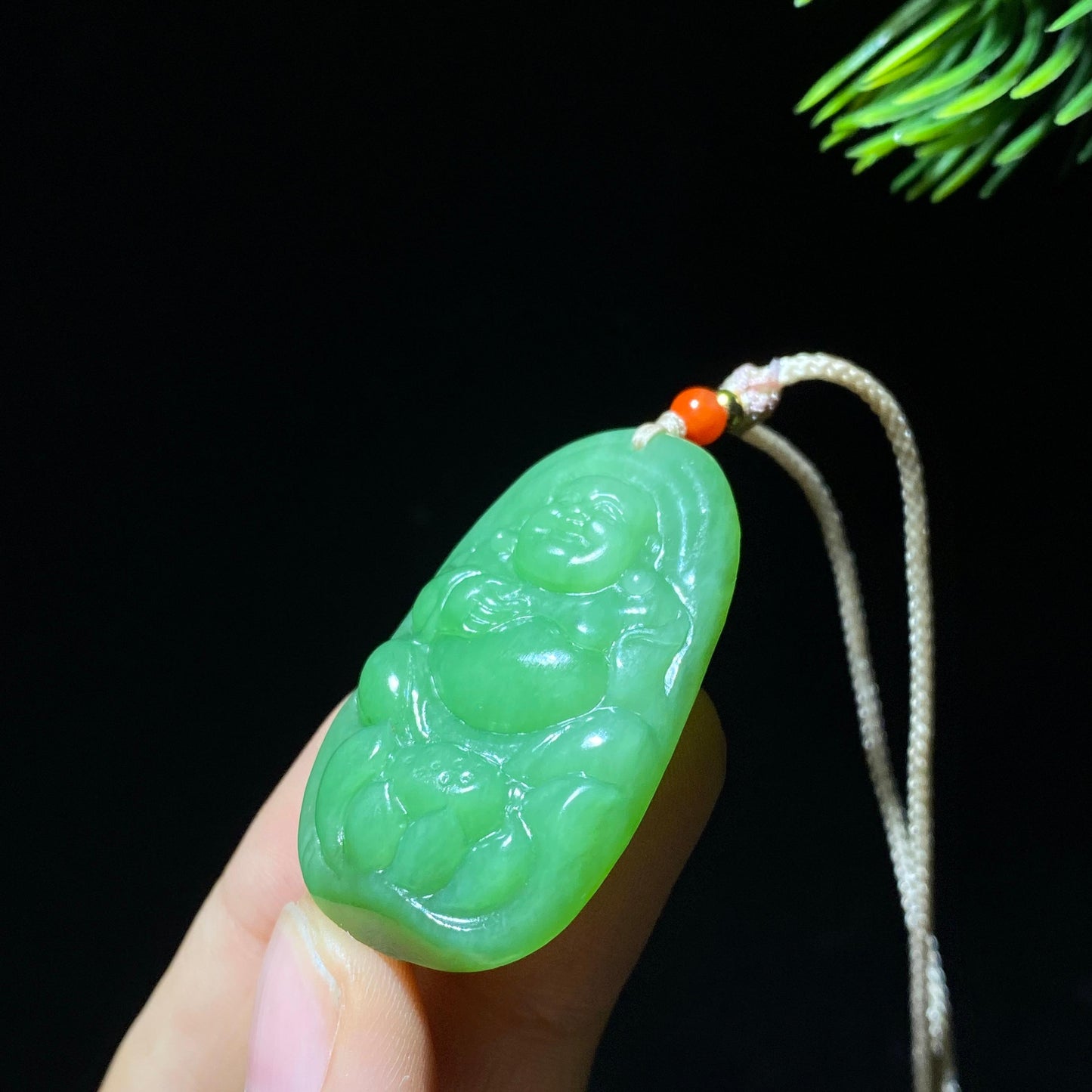 和田玉碧玉佛公(12.5g)