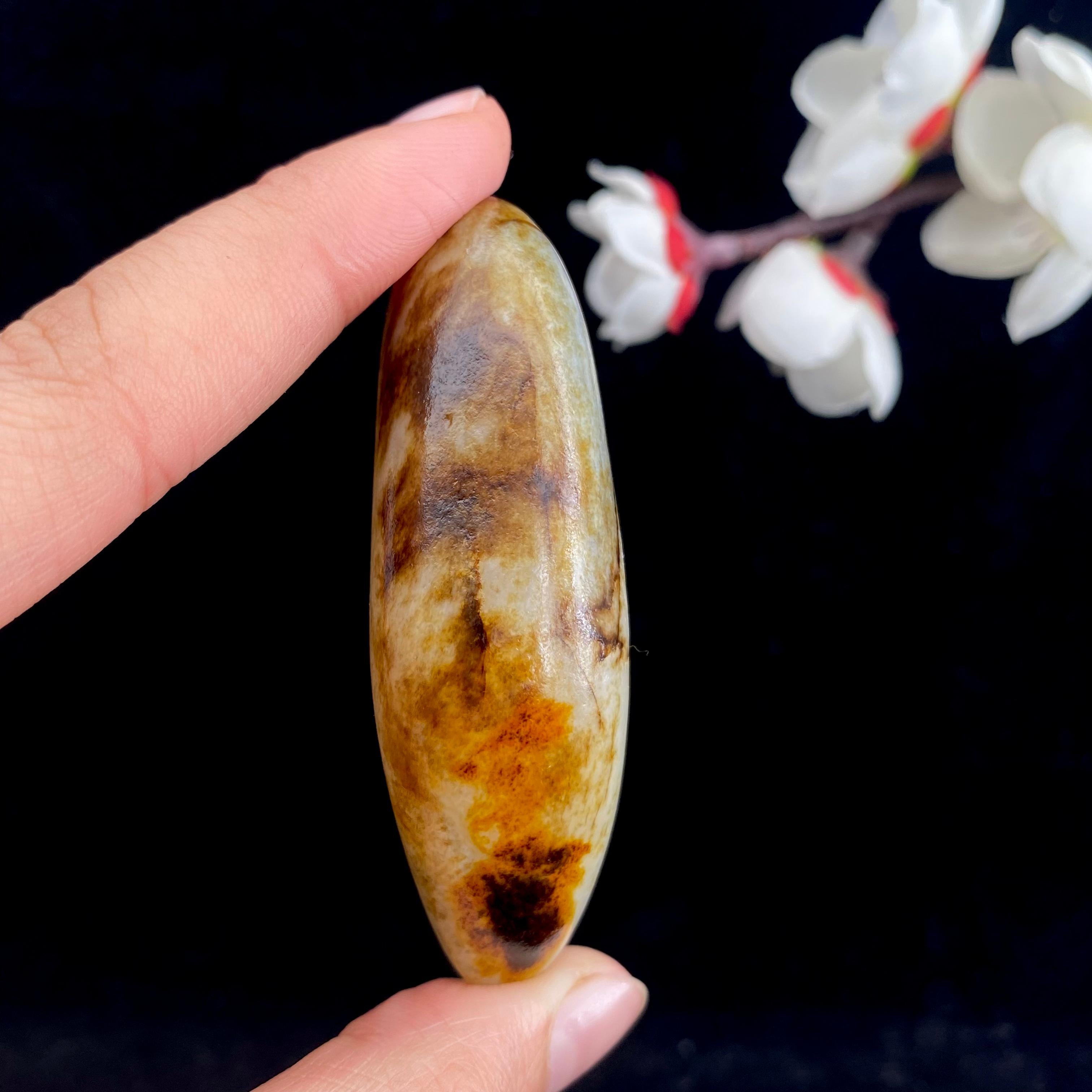 和田玉秋梨皮籽料原石(71.4g)