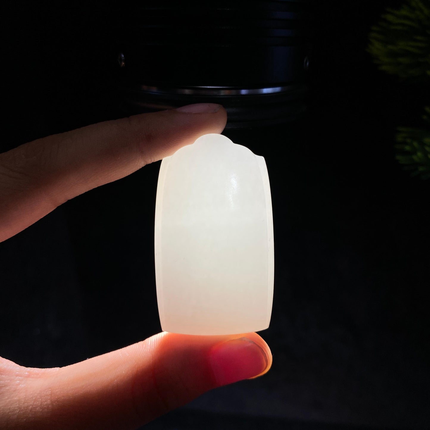 和田玉白玉无事牌(32.1g)