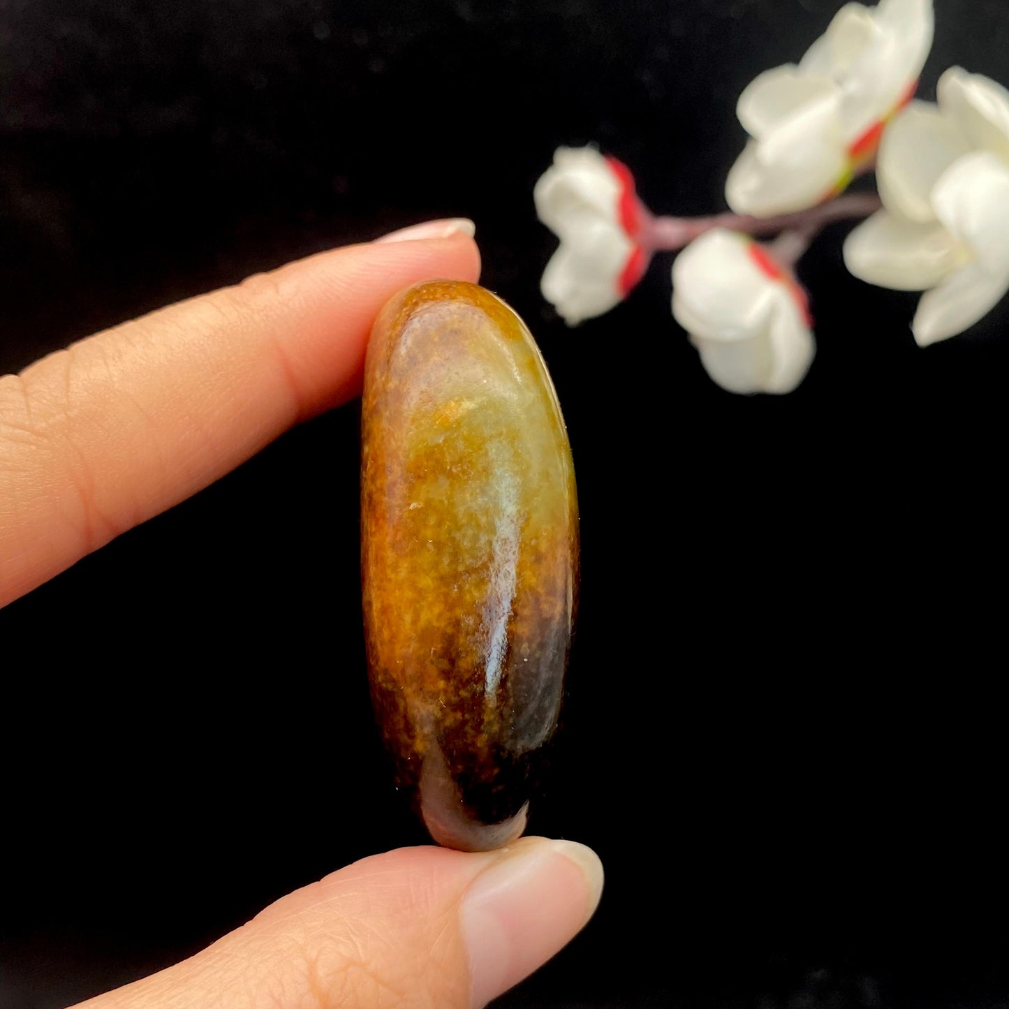 和田玉红沁皮籽料原石(50.2g)