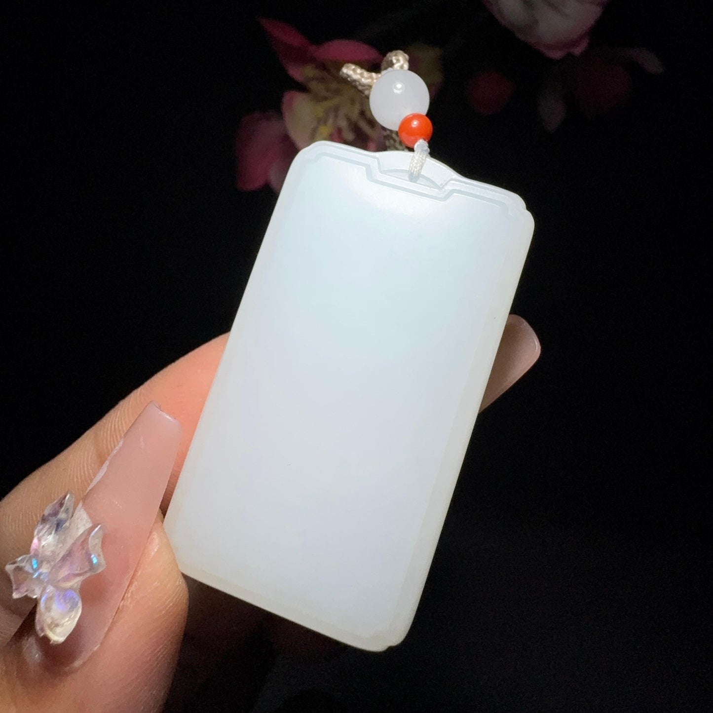 和田玉白玉平安牌(21.2g)