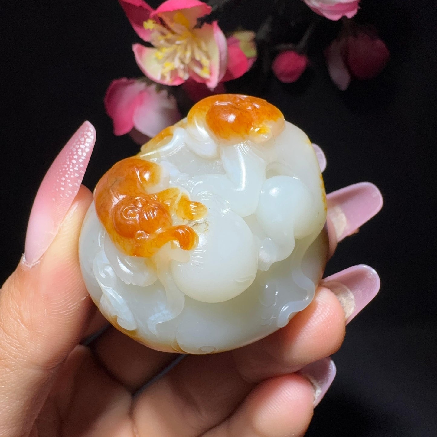 和田玉籽料挂件代代封侯(59.1g)