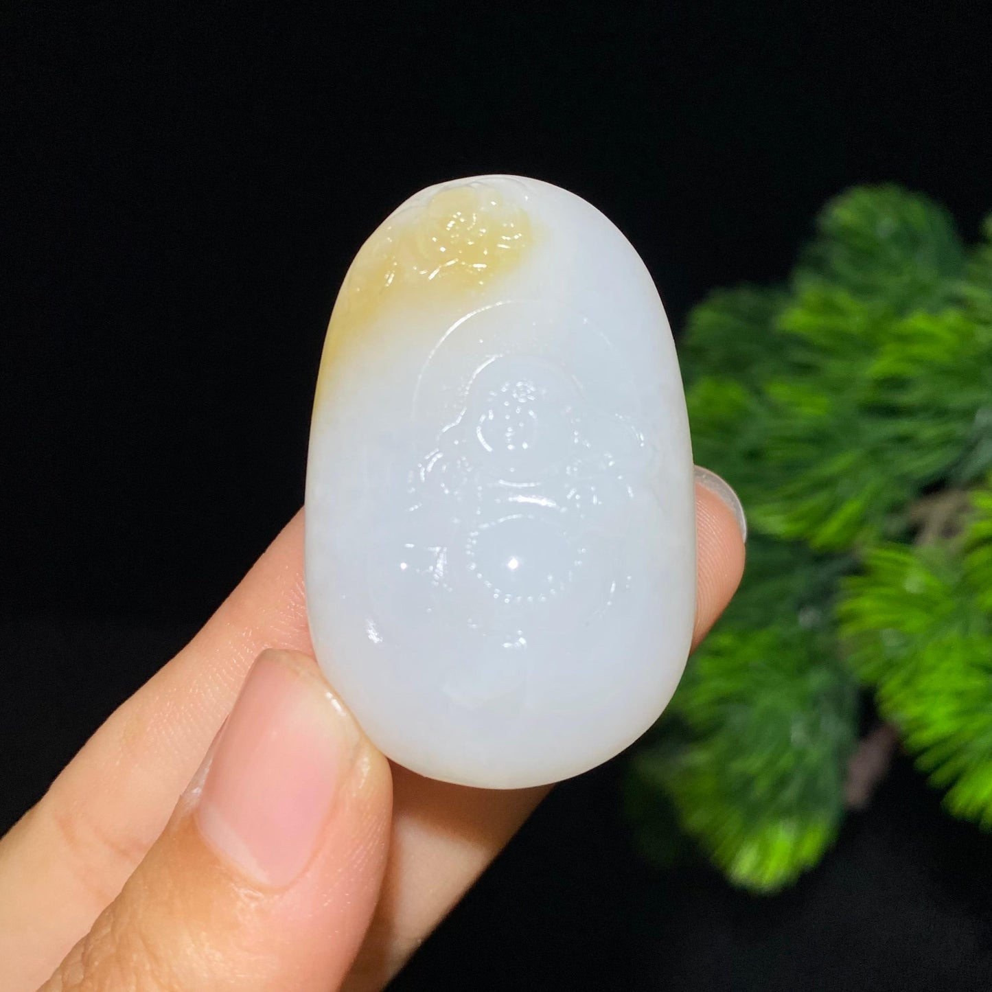和田糖白玉佛公挂件(34.0g)