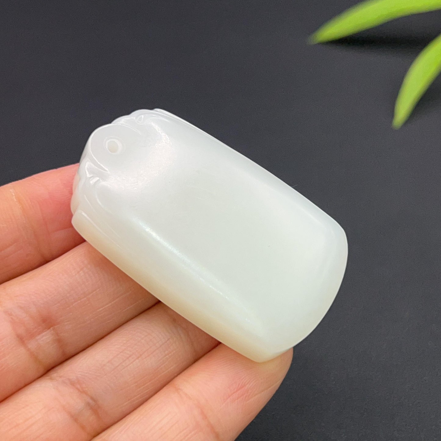 和田玉羊脂白玉平安无事牌玉牌(39.0g)