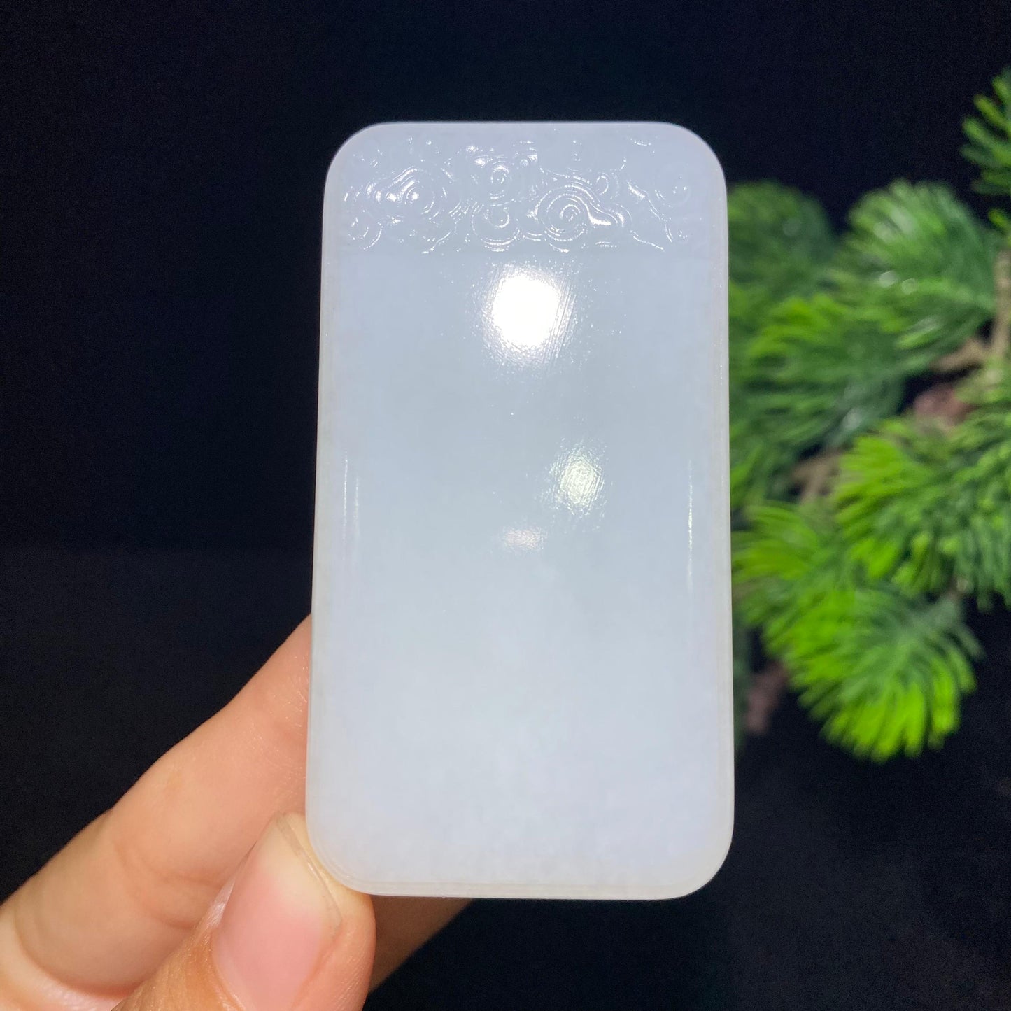 和田白玉无事牌挂件(72.8g)