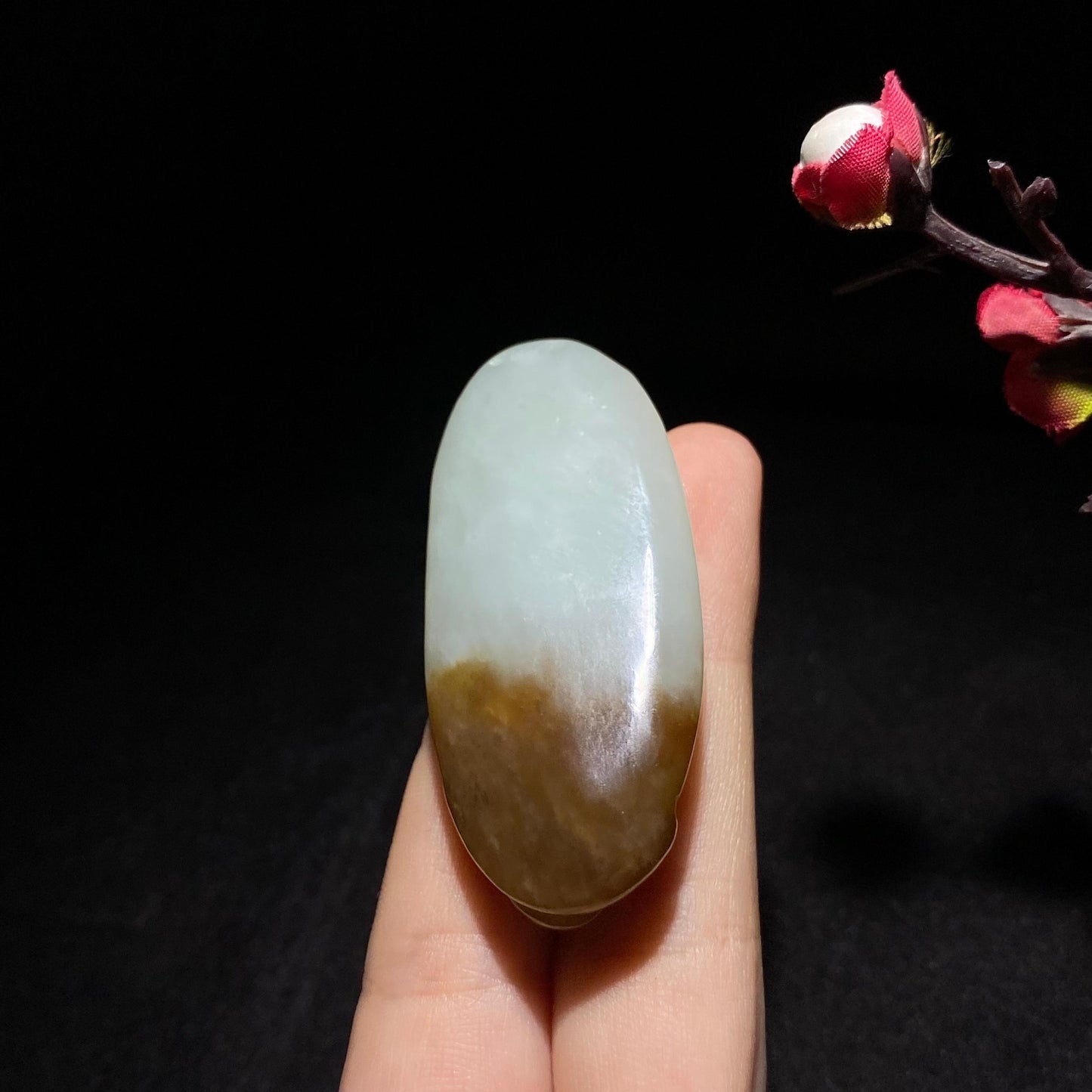 和田玉糖白财神(29.6g)