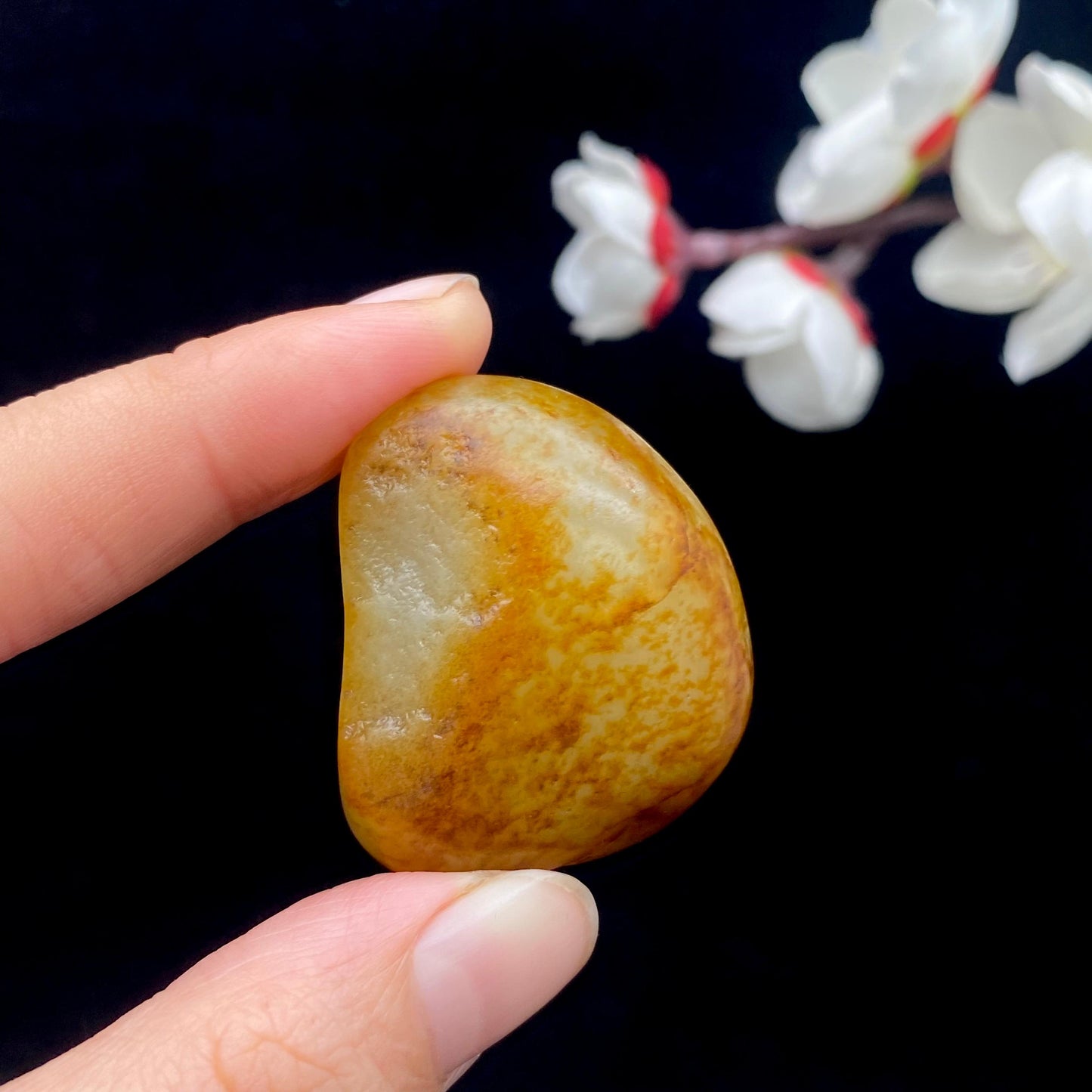 和田玉洒金皮籽料原石(34.4g)
