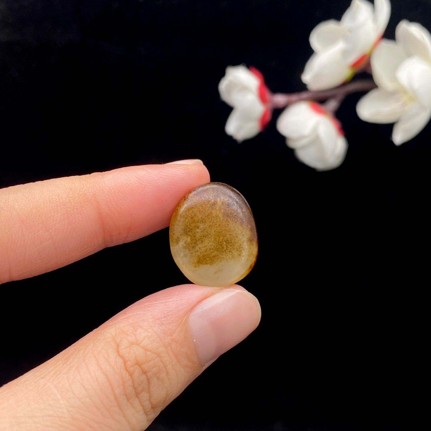 和田玉红皮籽料戒面籽(4.2g)