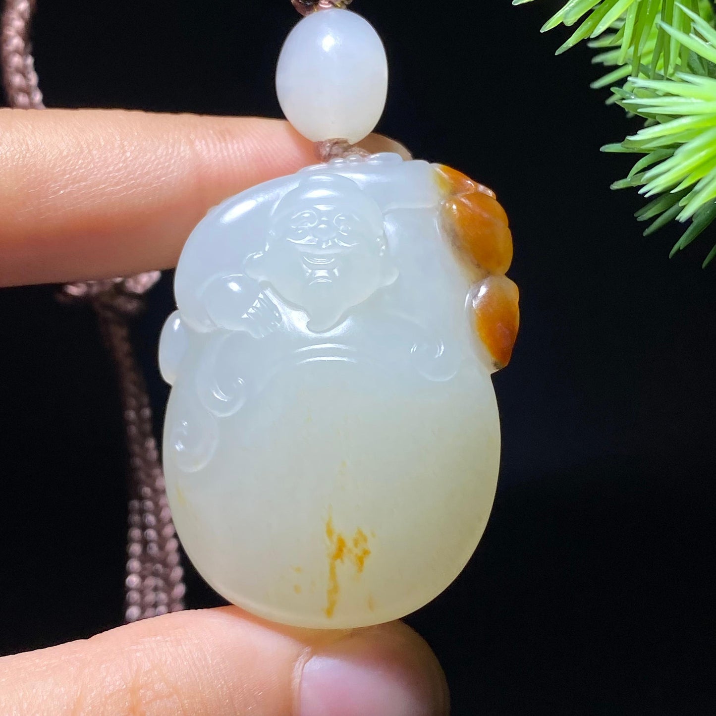 和田玉籽料财神挂件(25.5g)