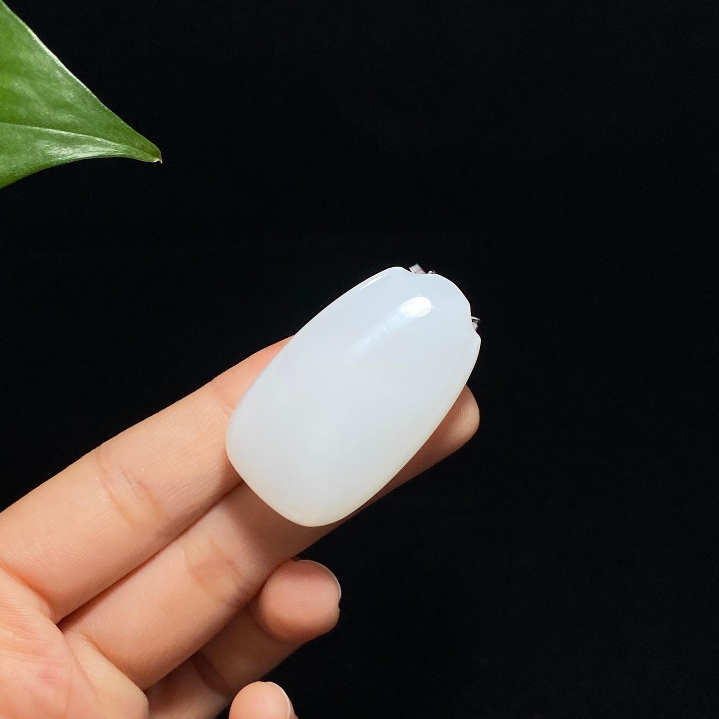 和田羊脂白玉平安无事牌(23.5g)