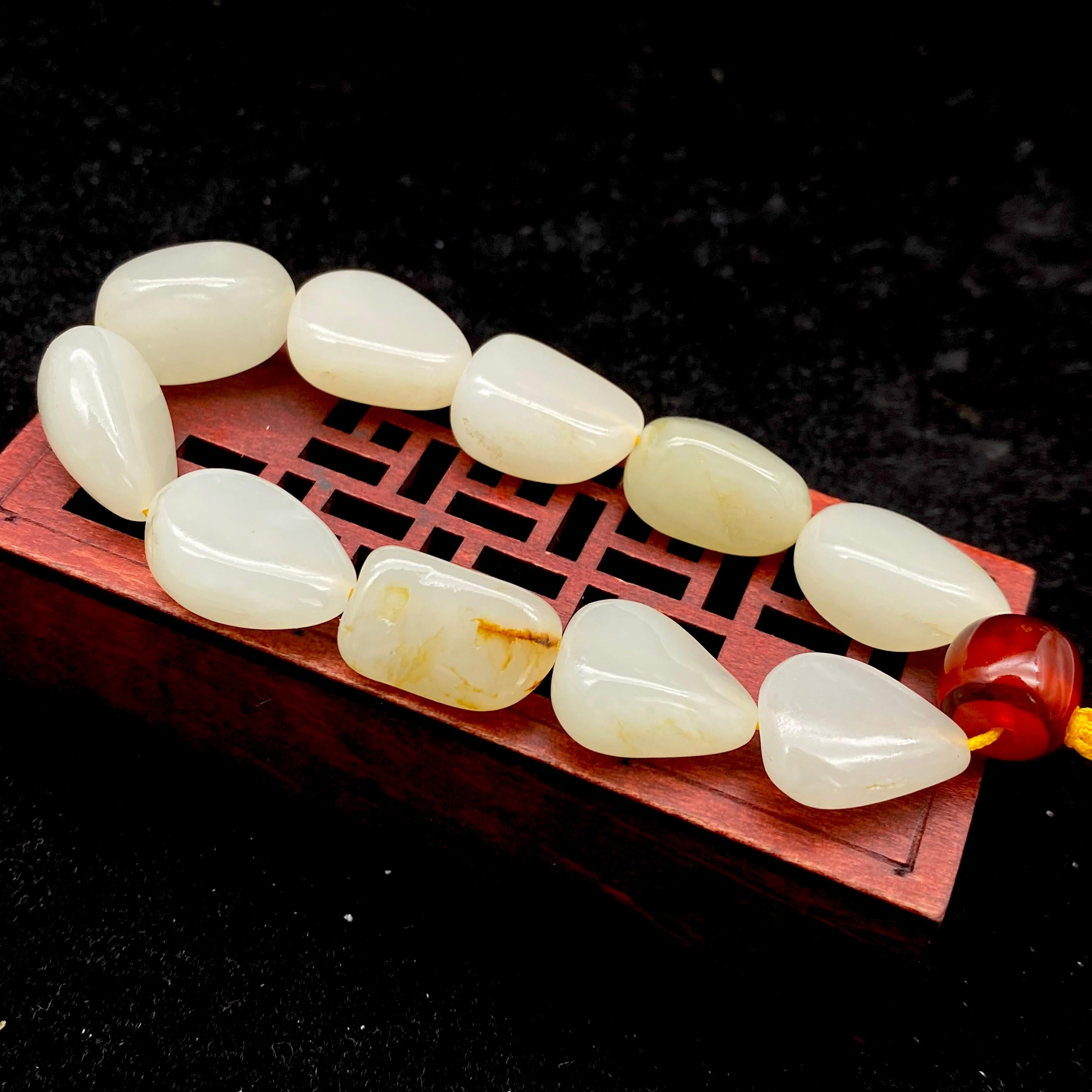 和田玉黄皮【精品手串】(48.3g)