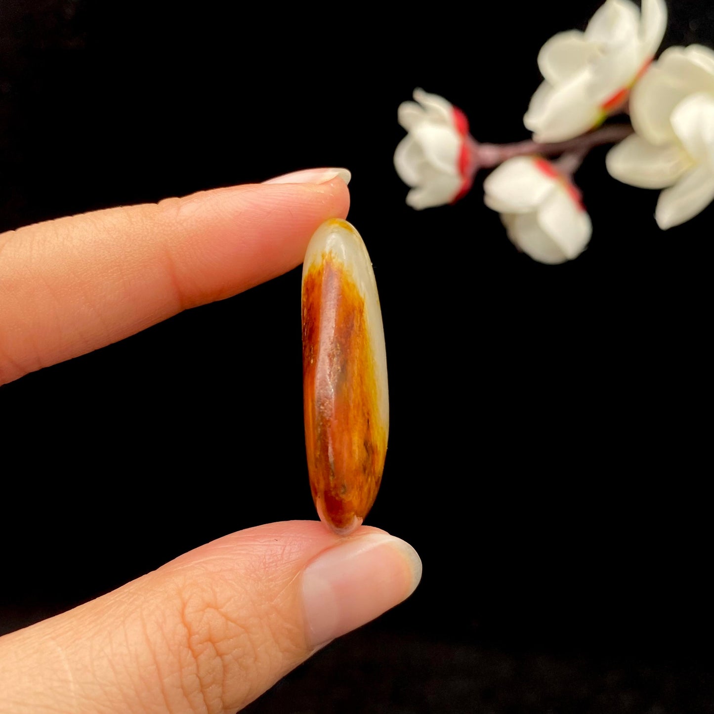 和田玉聚黄皮籽料原石(13.4g)