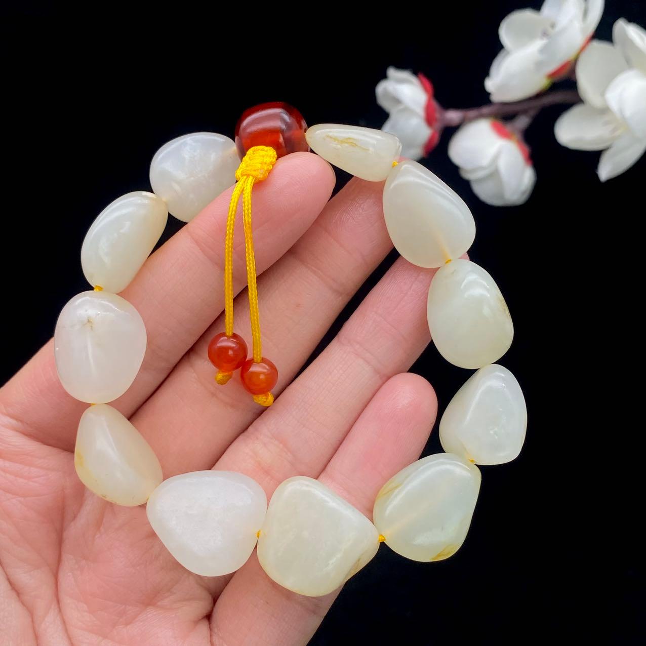 和田玉黄皮【精品手串】(40g)