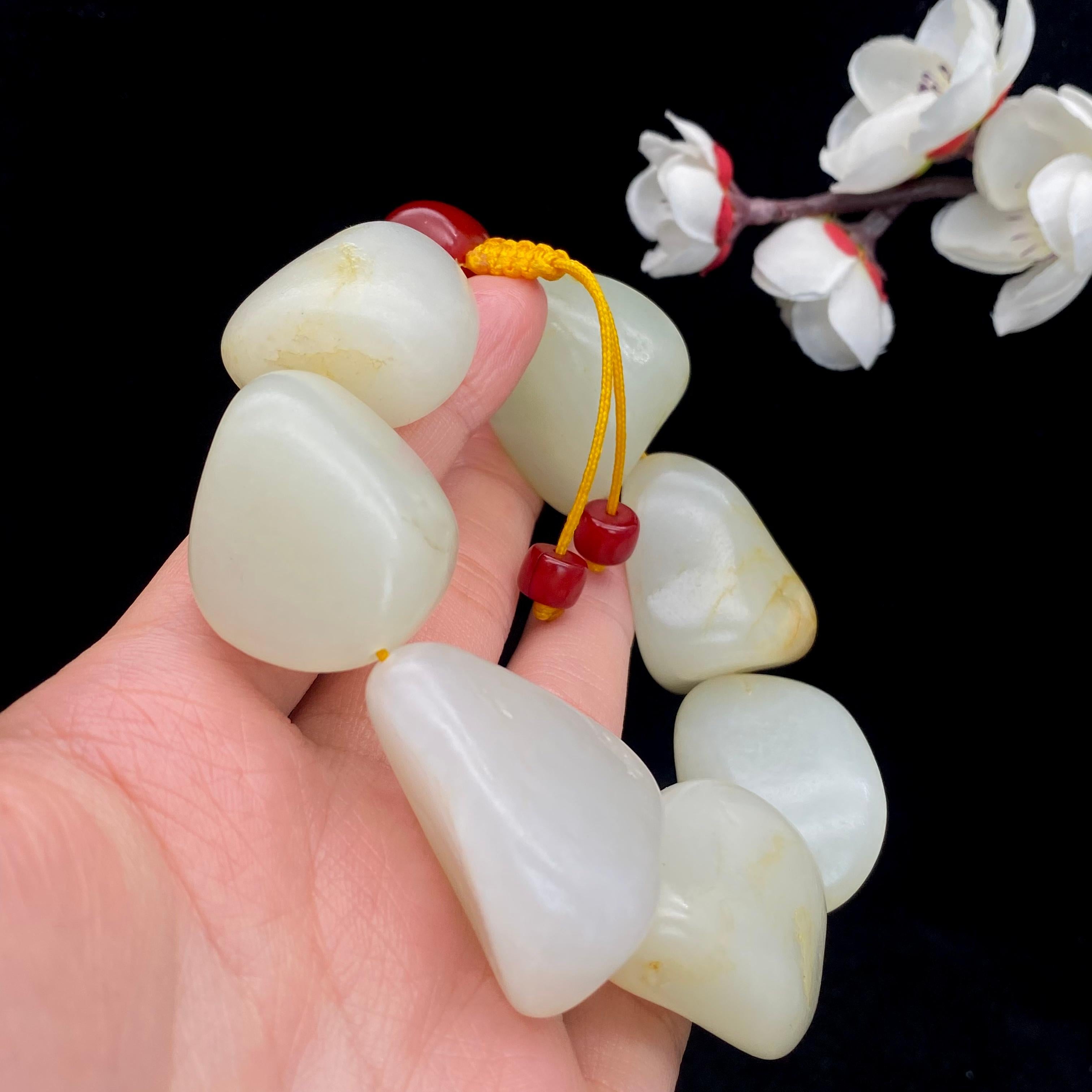 和田玉洒金皮【精品手串】(169.1g)