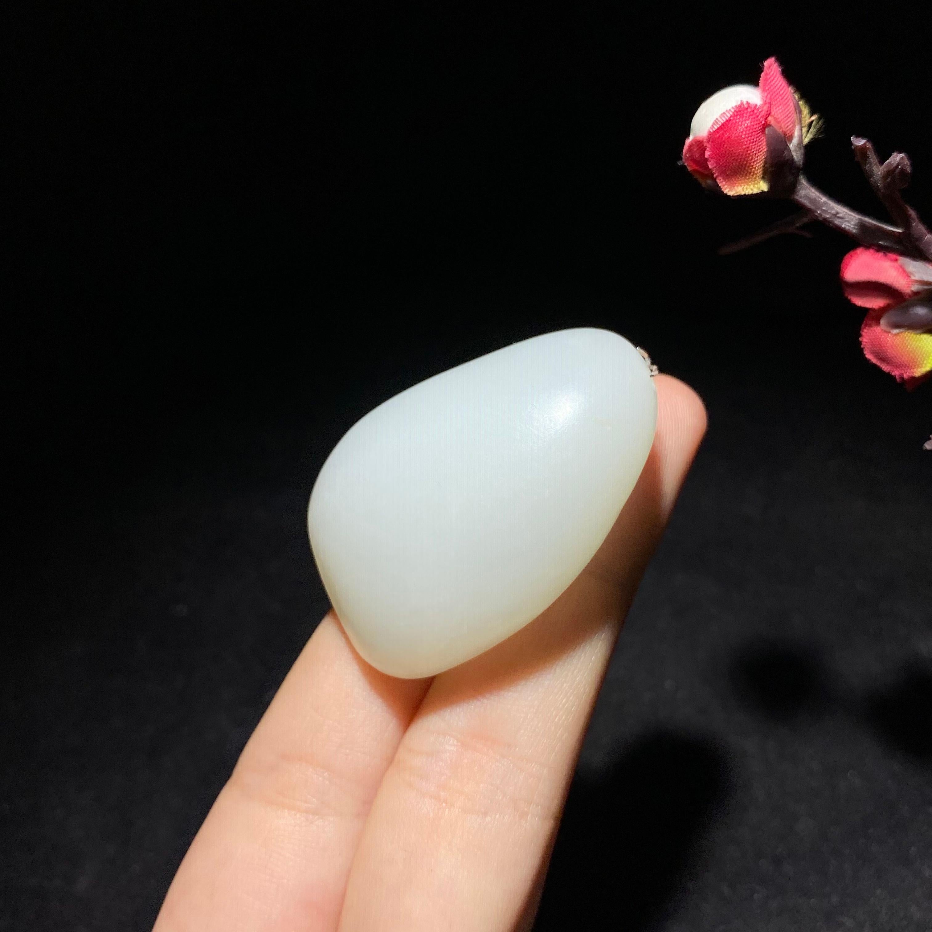 精品和田山流水白玉佛公挂件(28.5g)