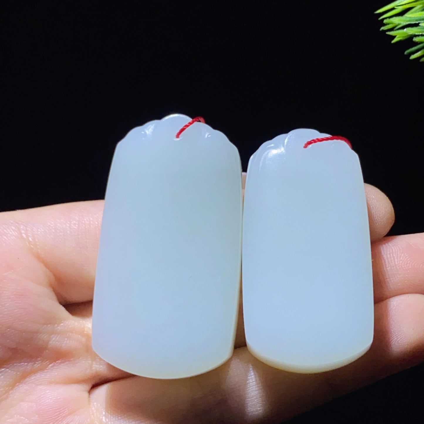 和田玉糖白双圣护佑(29.2g)