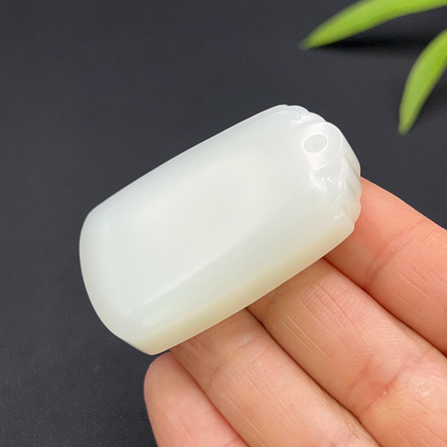 和田玉羊脂白玉平安无事牌玉牌(39.0g)