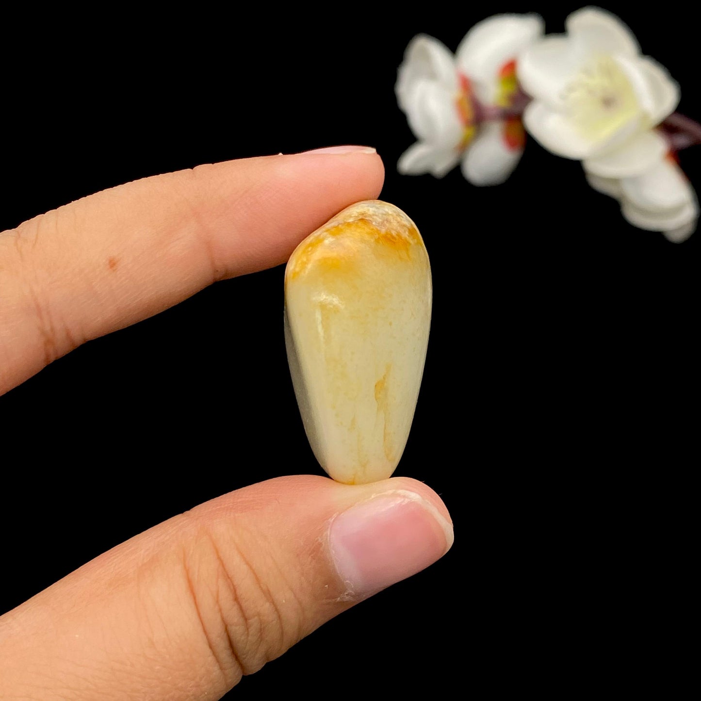 和田玉洒金皮紫罗兰籽料原石(26g)