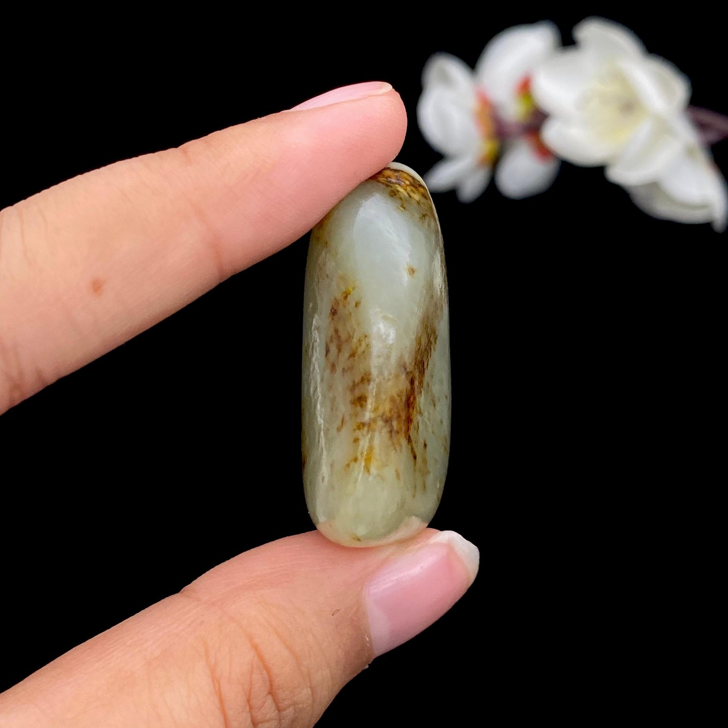和田玉黑黄皮籽料原石(20.9g)