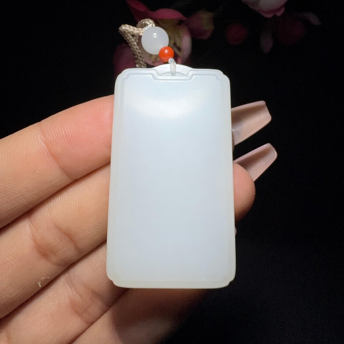 和田玉白玉平安牌(21.2g)