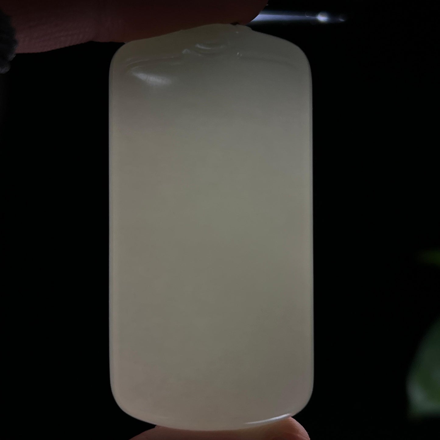 和田玉籽料天然皮色平安无事牌(46.9g)