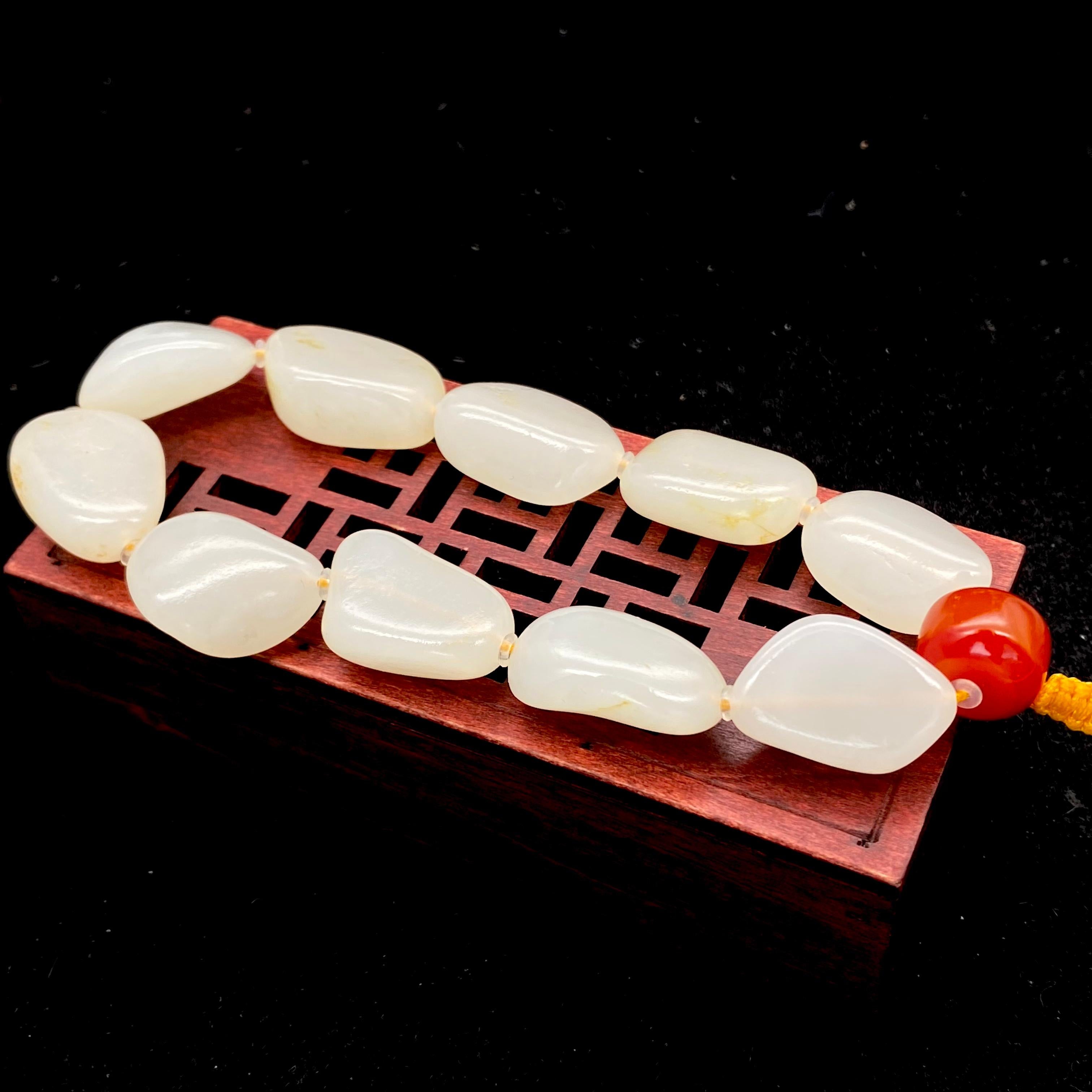 和田玉黄皮【精品手串】(45.5g)