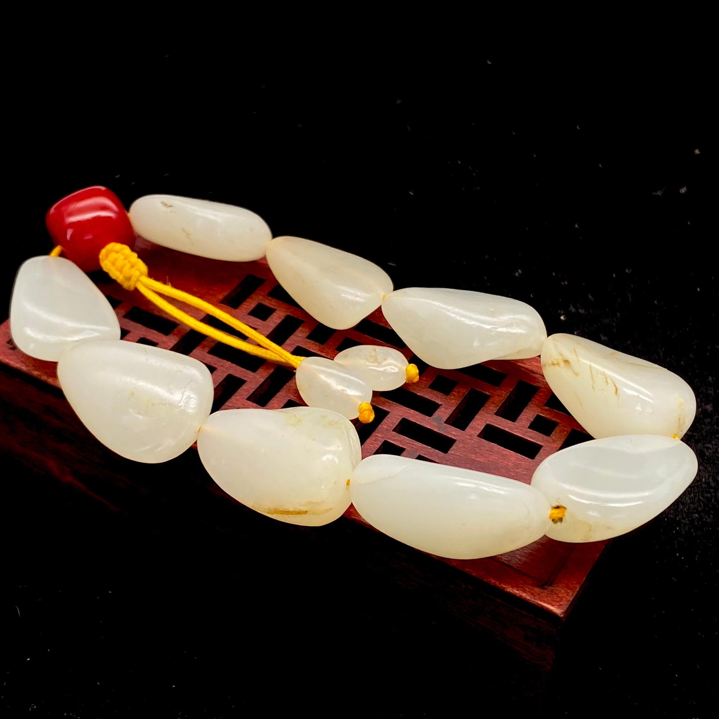 和田玉-白玉【精品手串】(59.5g)