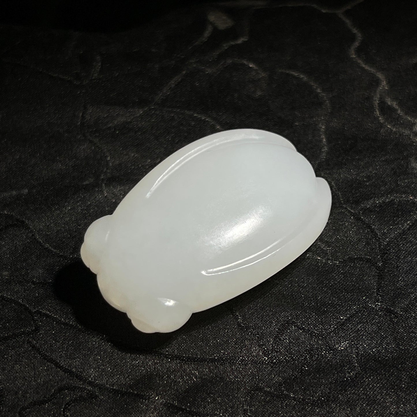 和田玉羊脂白玉蝉一鸣惊人(17.2g)