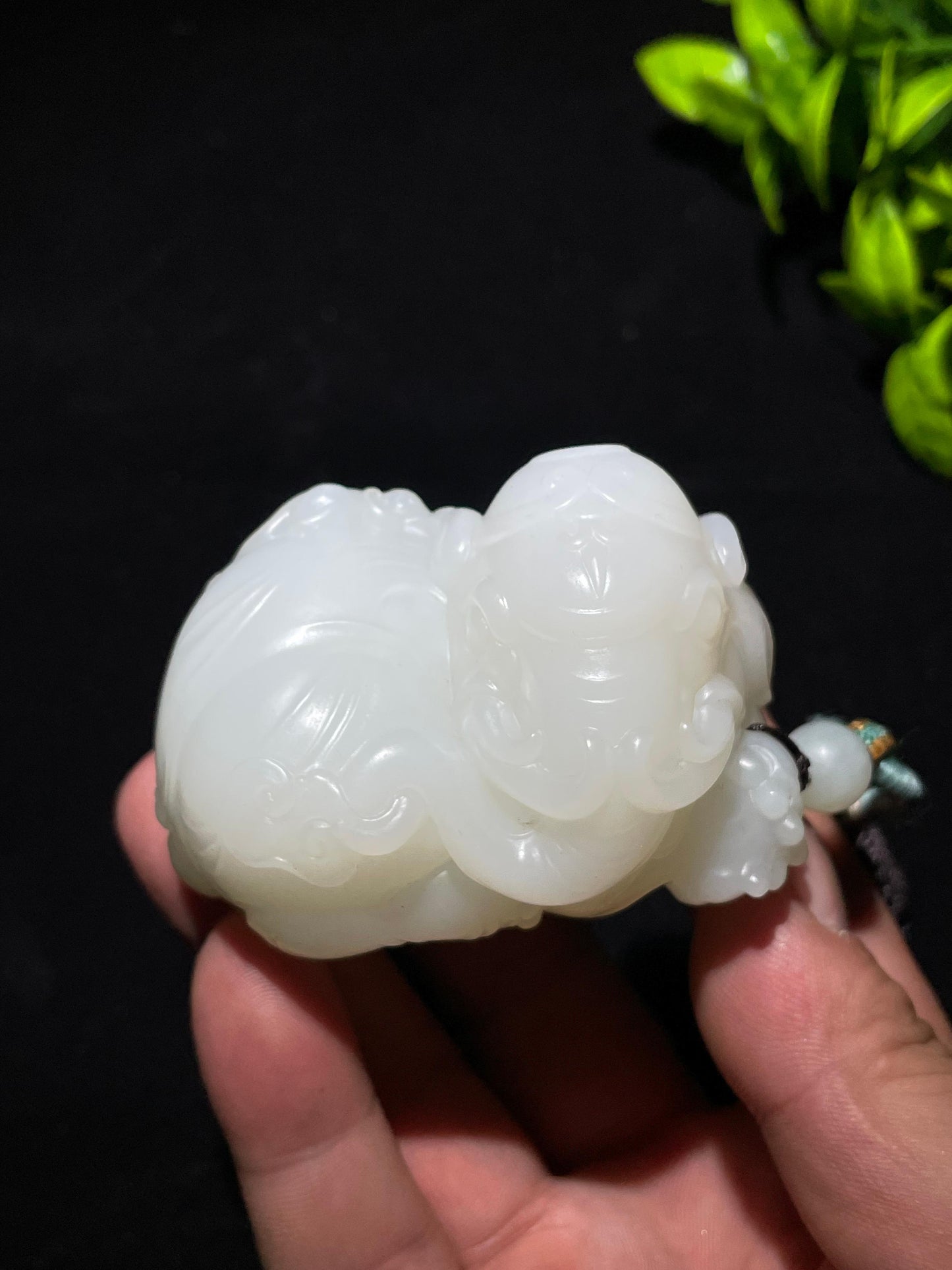 收藏级顶级和田玉羊脂白(封侯拜相)手把(254.0g)
